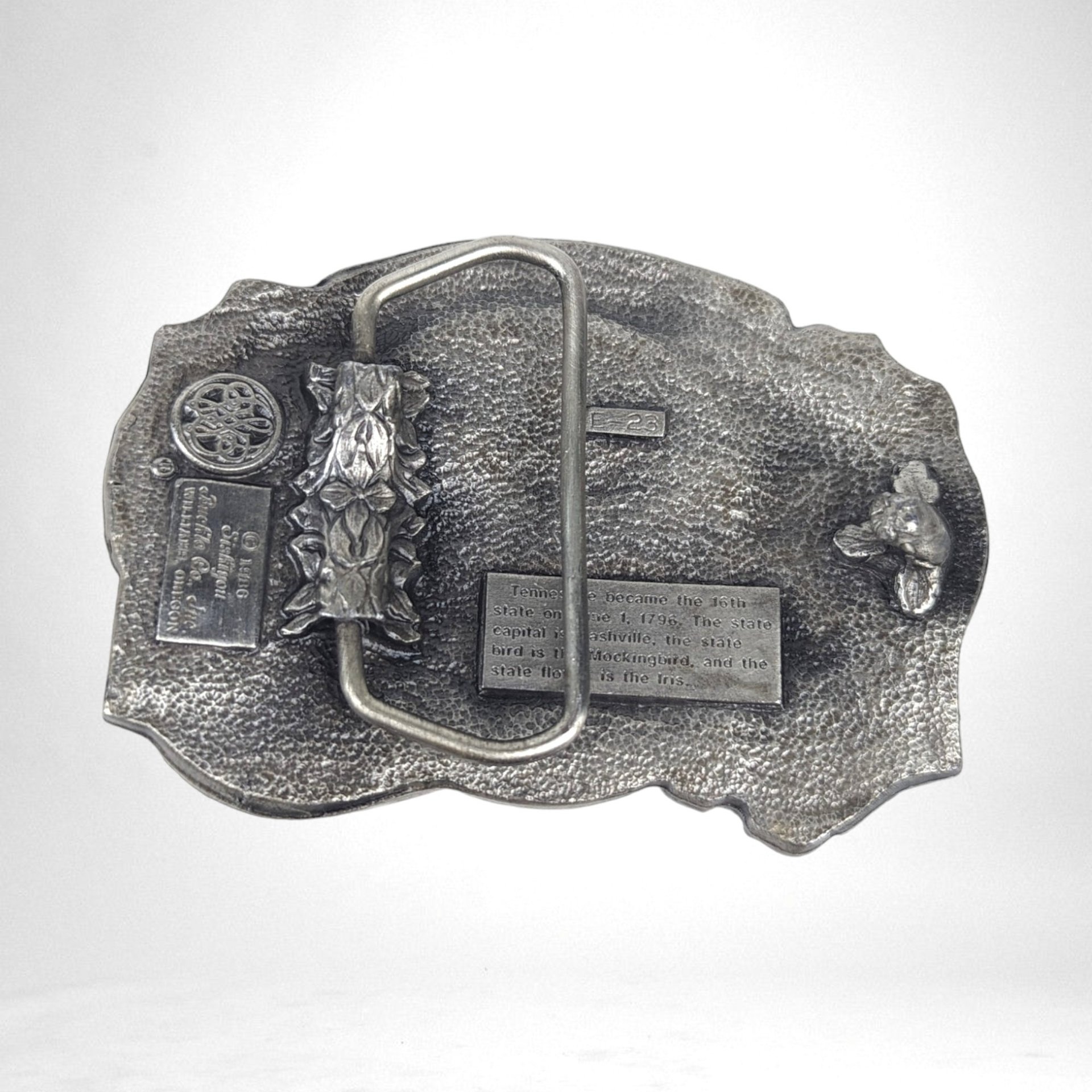 1986 Tennesse Dixie Siskiyou Metal Belt Buckle