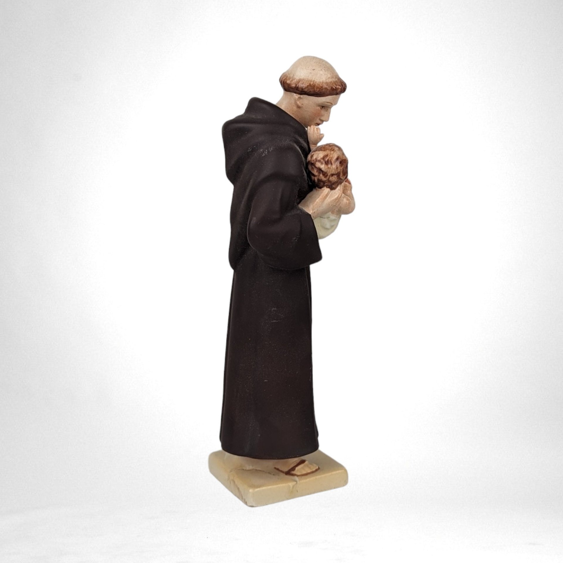 Vintage Goebel Saint Anthony with Jesus Figurine, Repaired