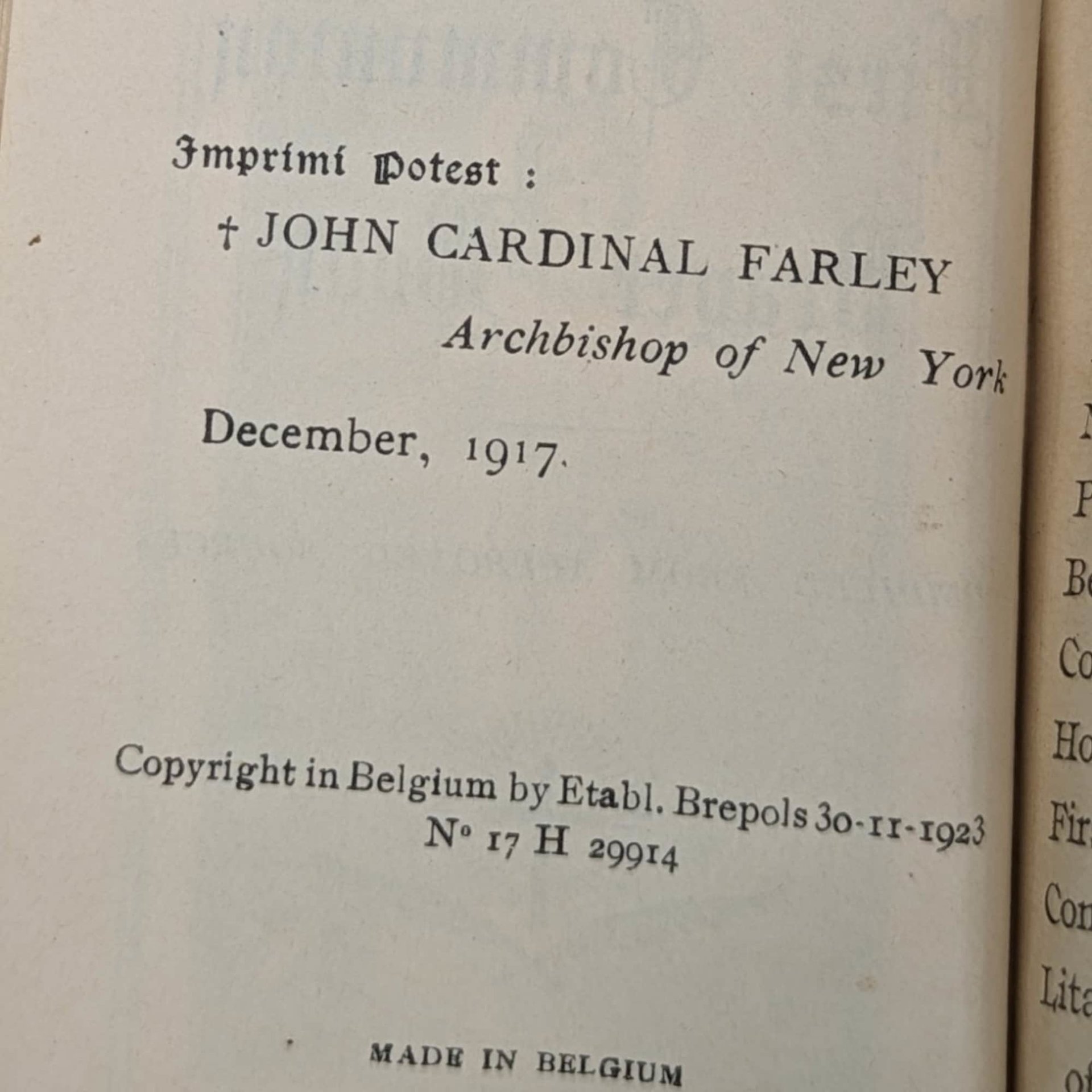 Antique My First Communion Prayer Book