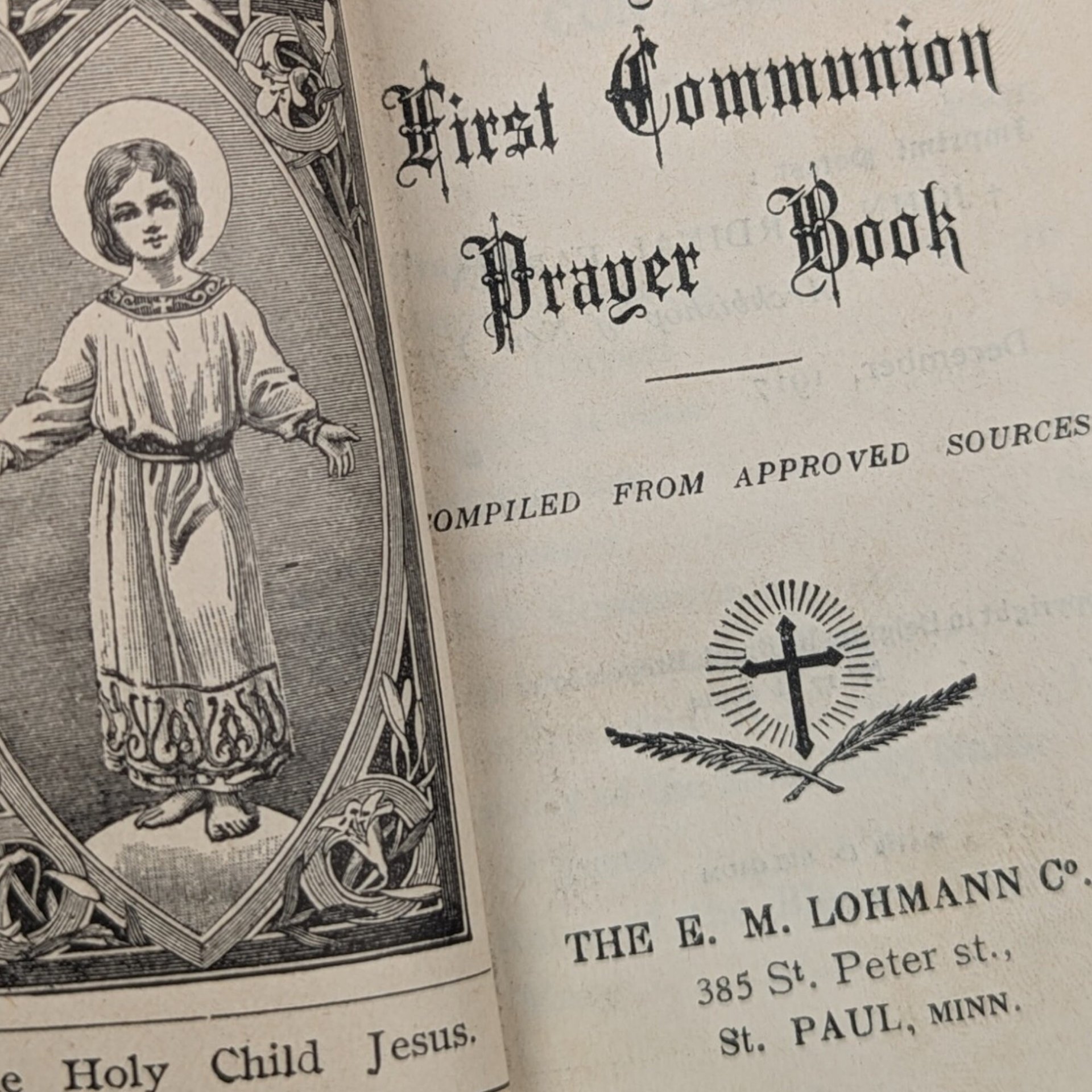 Antique My First Communion Prayer Book