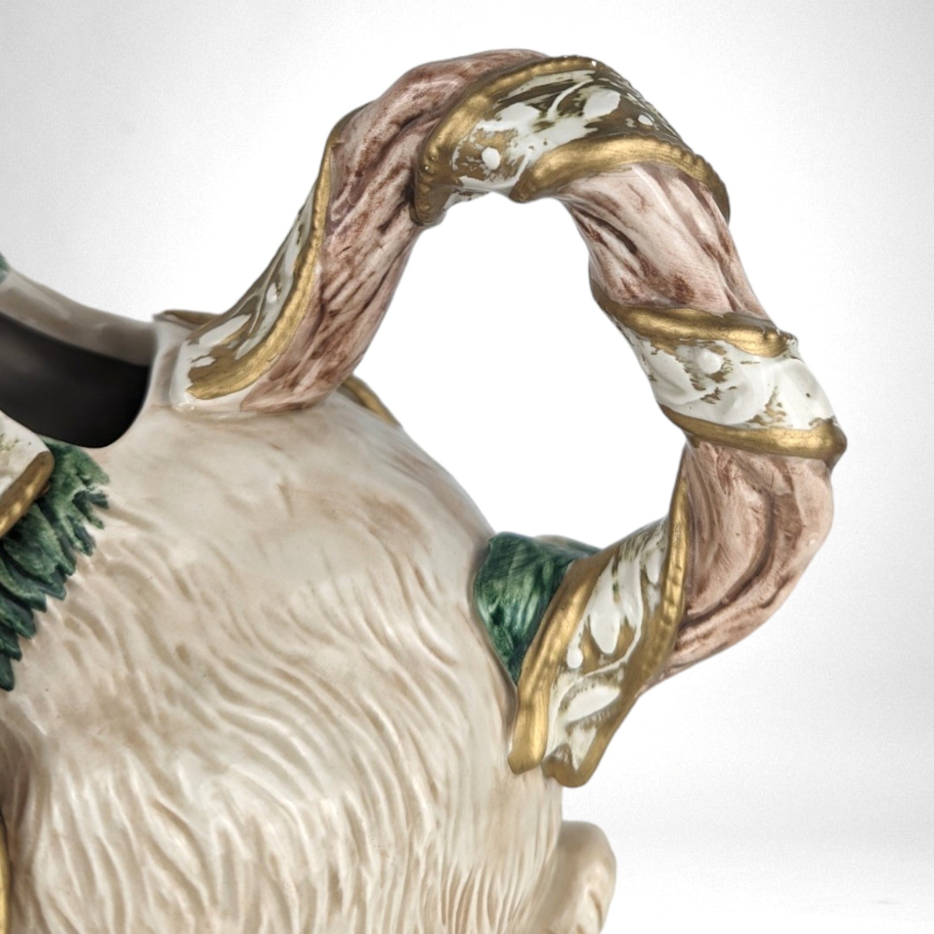 1996 Fitz & Floyd Snowy Woods Bunny Teapot with No Lid