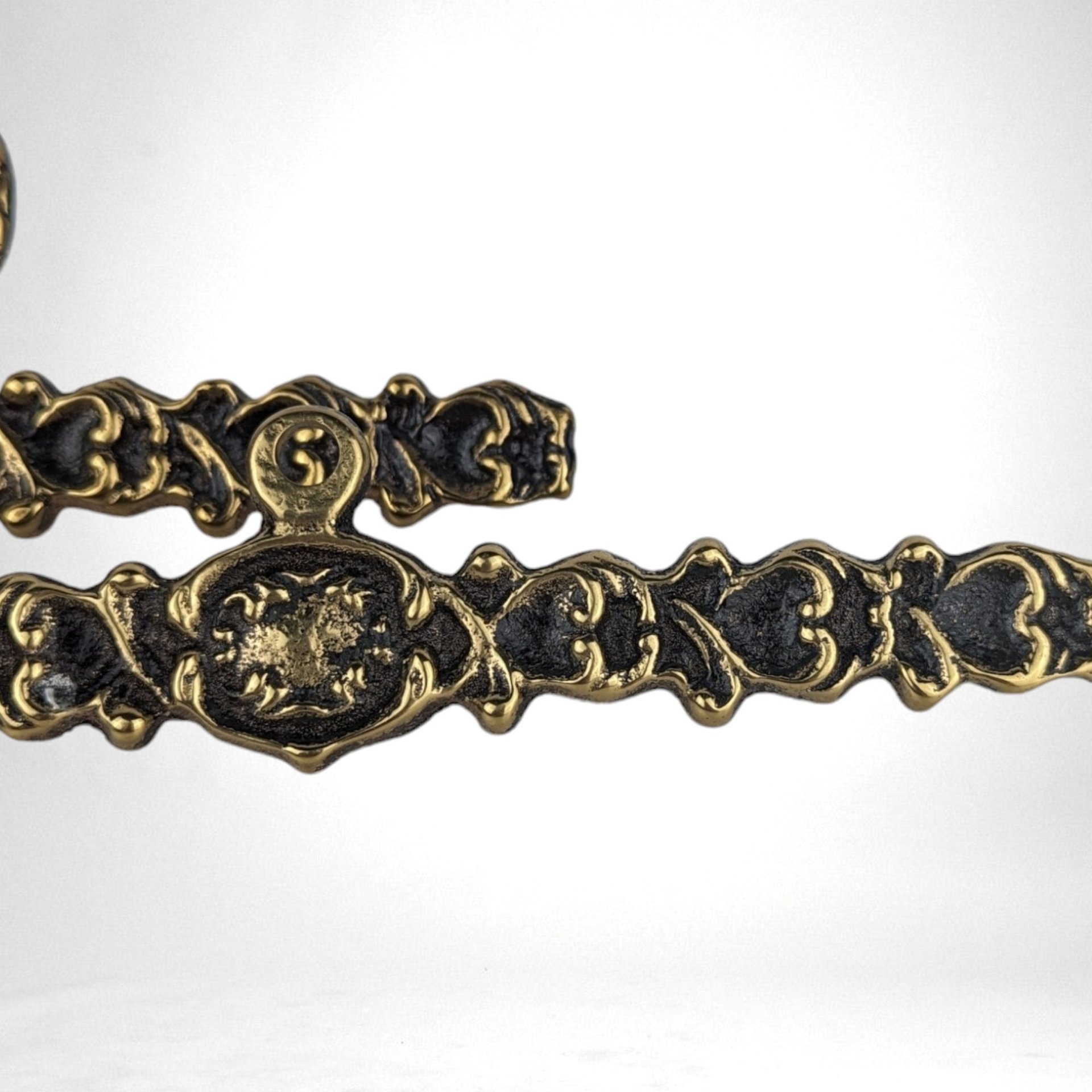 Vintage Brass Bell Pull Hanger Set