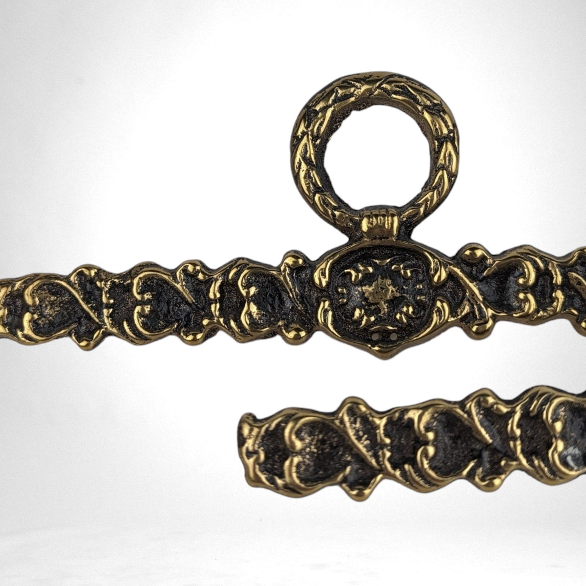 Vintage Brass Bell Pull Hanger Set