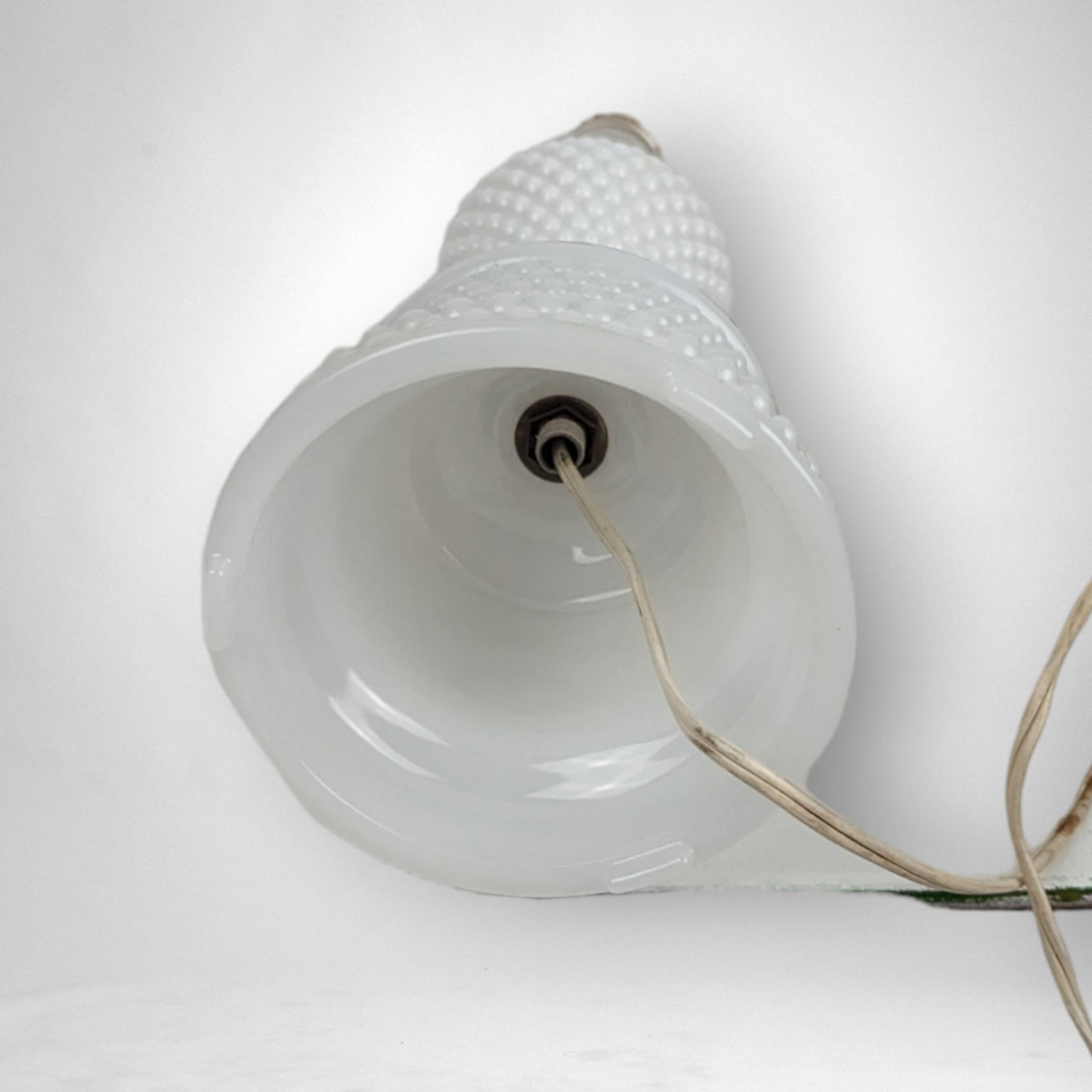 Hobnail Vintage Milk Glass Lamp