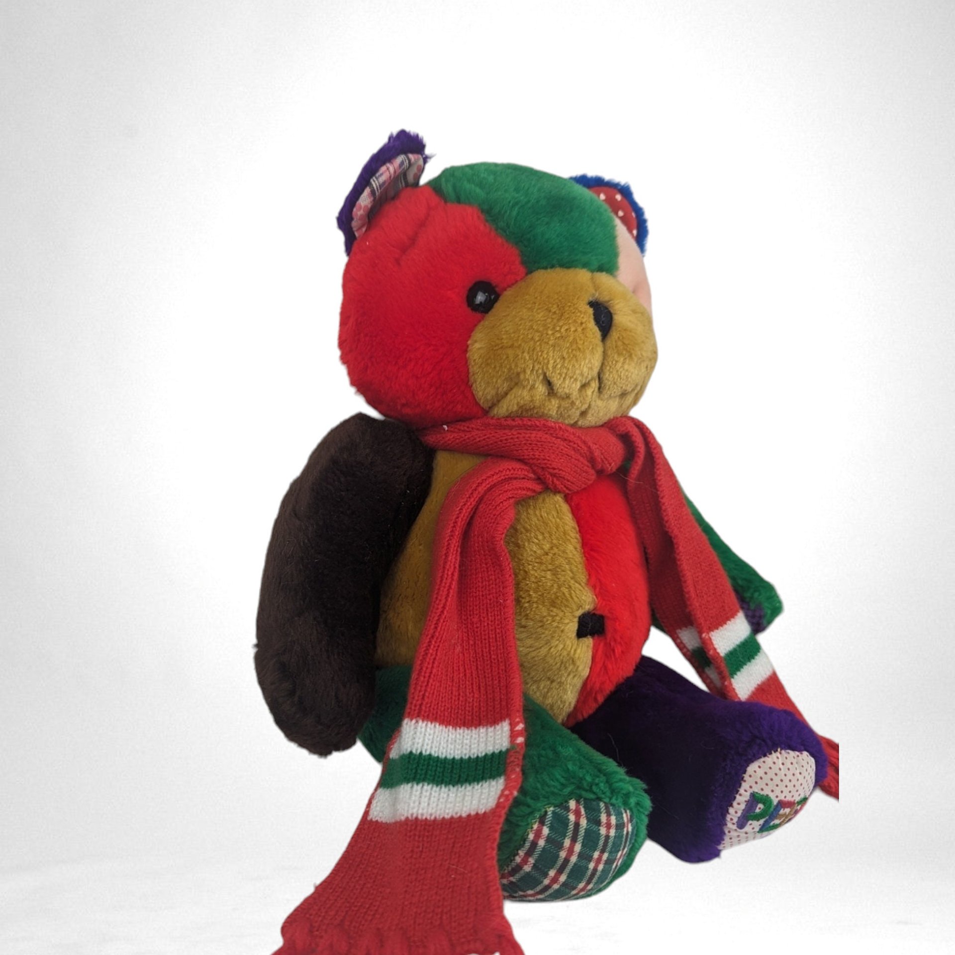 1996 Peef the Patchwork Bear Plush