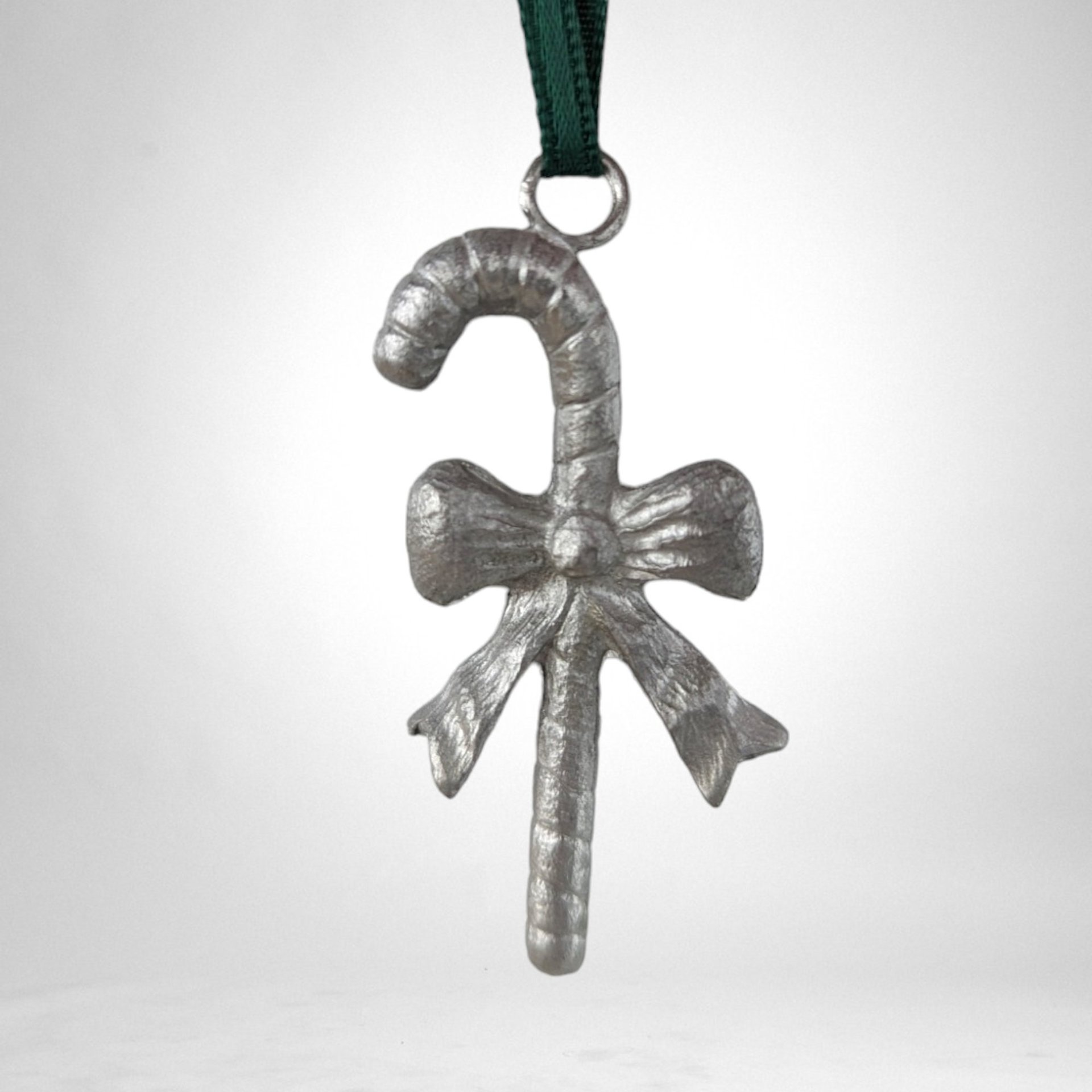 Set of 19 Vintage Pewter Christmas Ornaments | Candy Cane, Wreath, and Stocking Designs | Classic Holiday Decor for Festive Celebrations