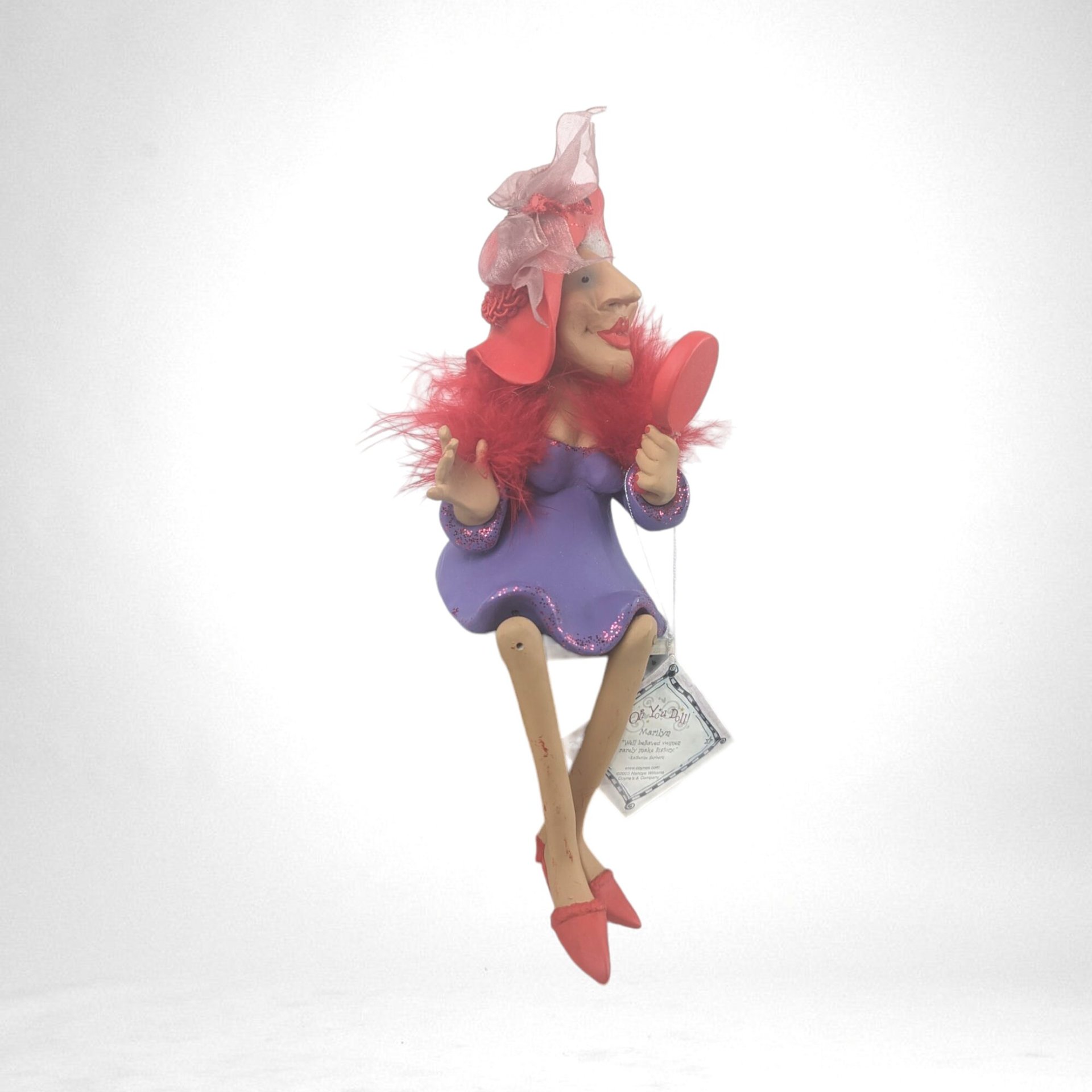 2003 Oh You Doll Marilyn Shelf Sitter, Red Hat Society