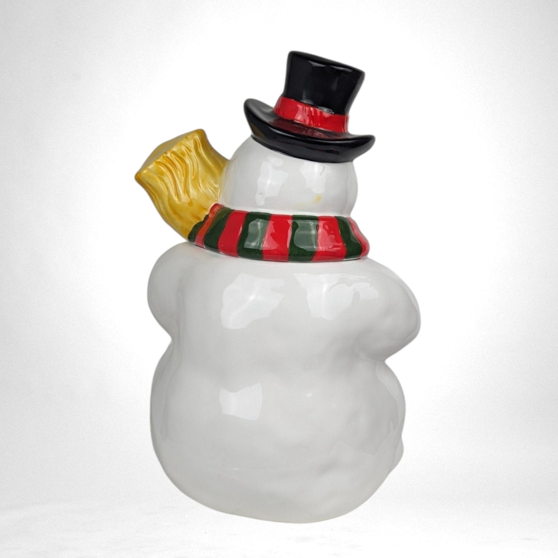Vintage Boston Warehouse Musical Snowman Cookie Jar, Needs New Battery