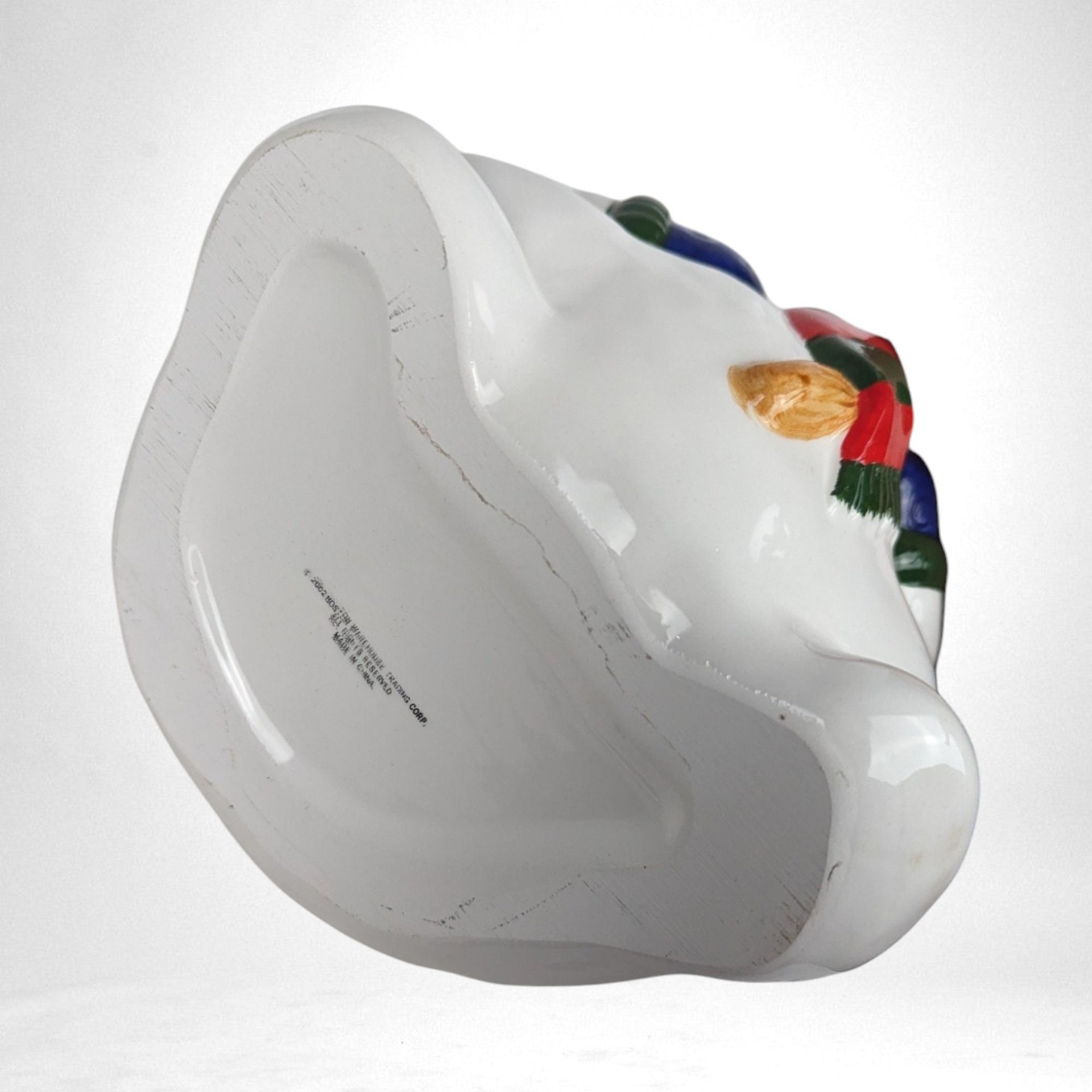 Vintage Boston Warehouse Musical Snowman Cookie Jar, Needs New Battery