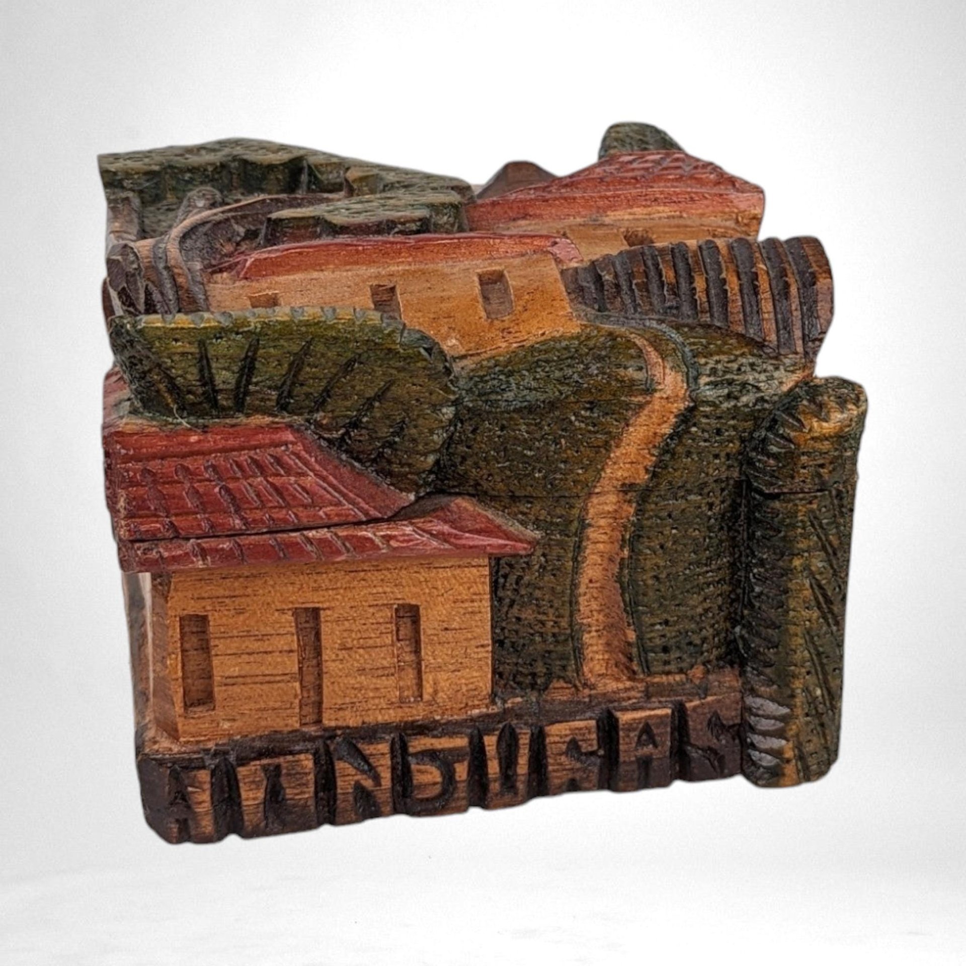 Unique Vintage Dream Box | Hand-Carved Wood | Honduras