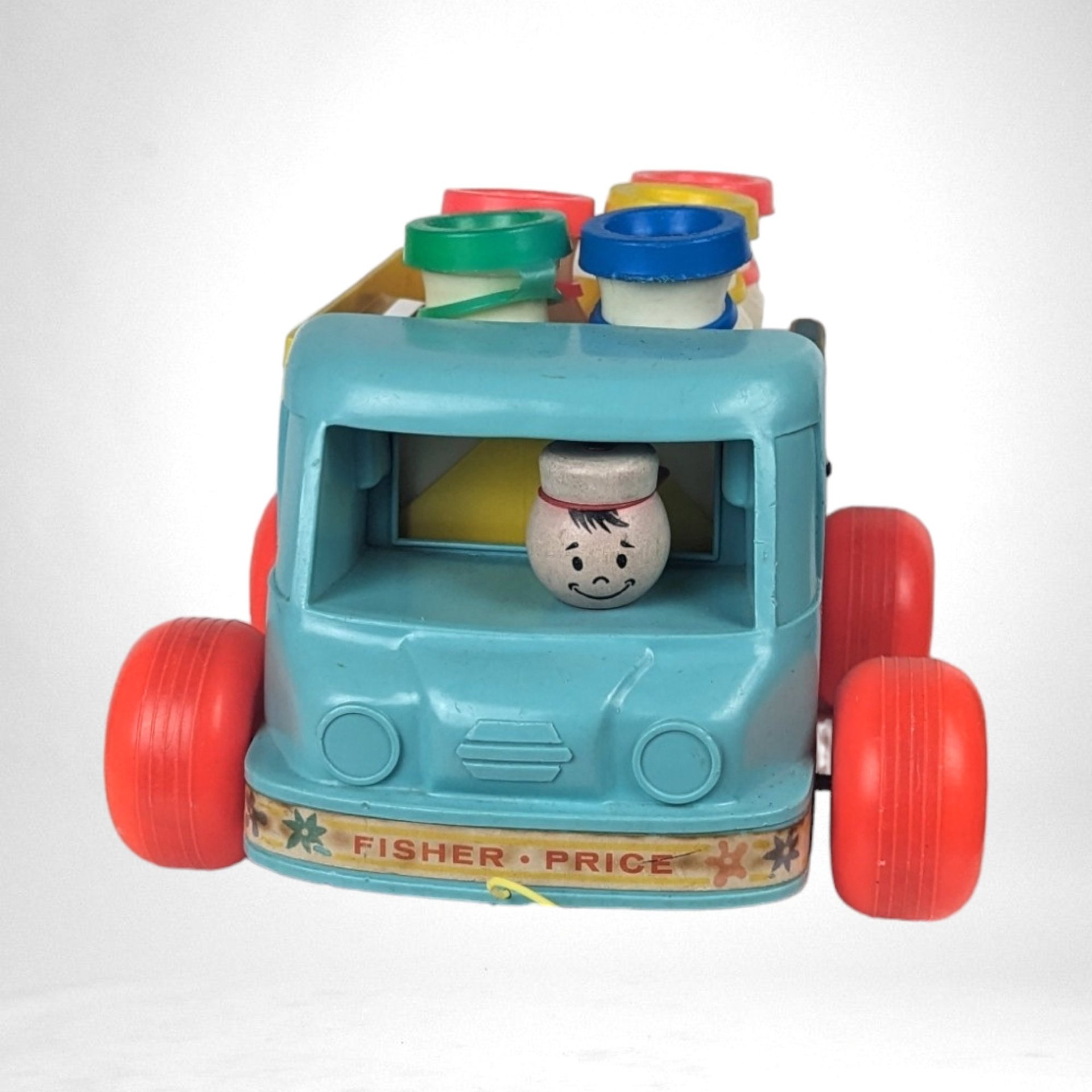 1965 Fisher Price Milk Wagon Pull Toy