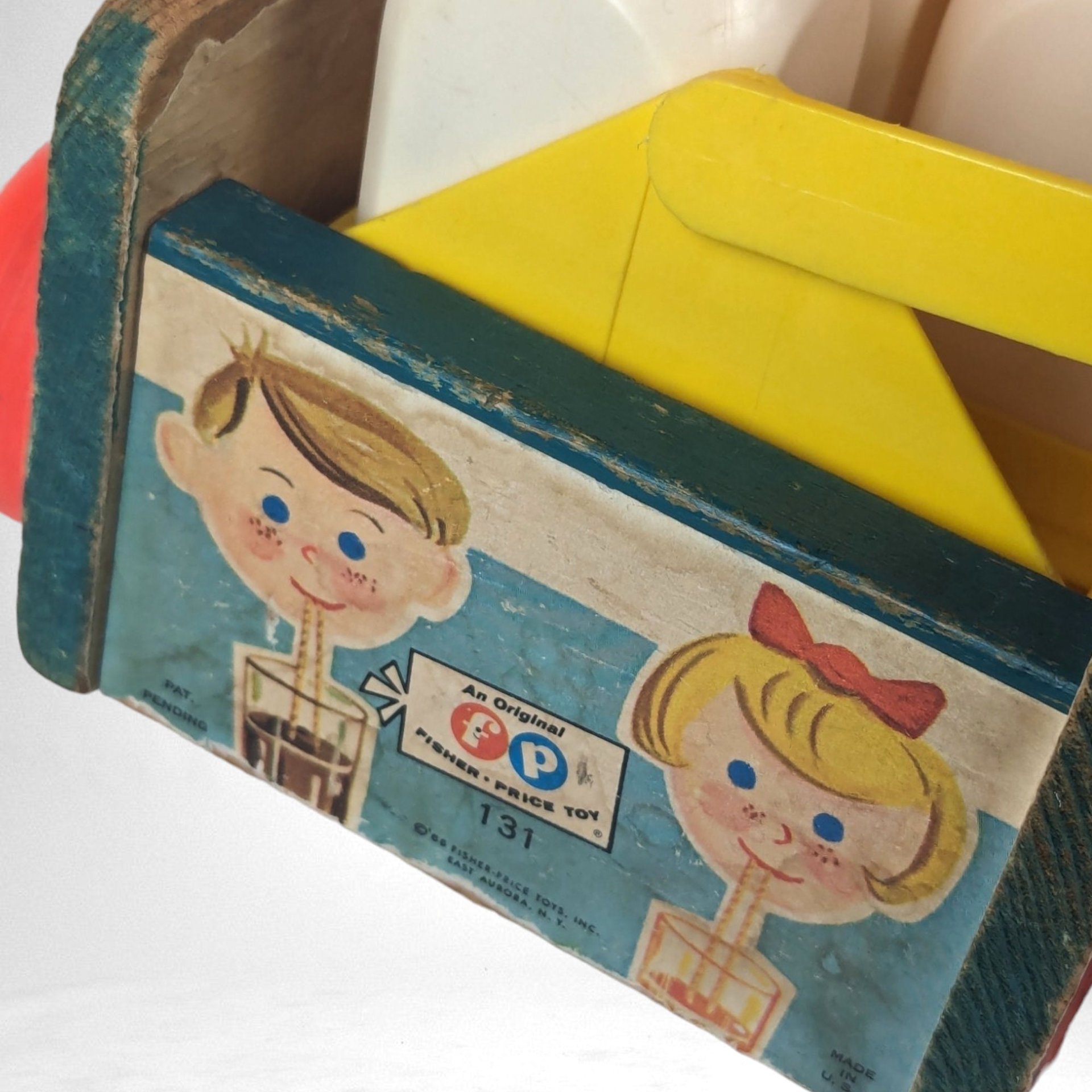 1965 Fisher Price Milk Wagon Pull Toy