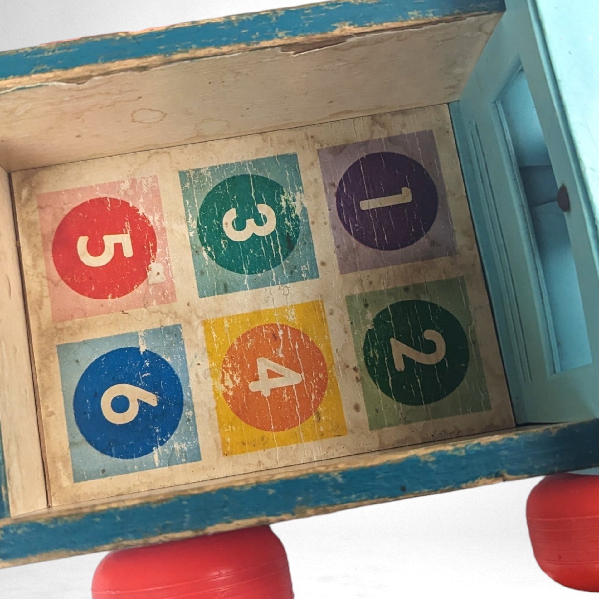 1965 Fisher Price Milk Wagon Pull Toy