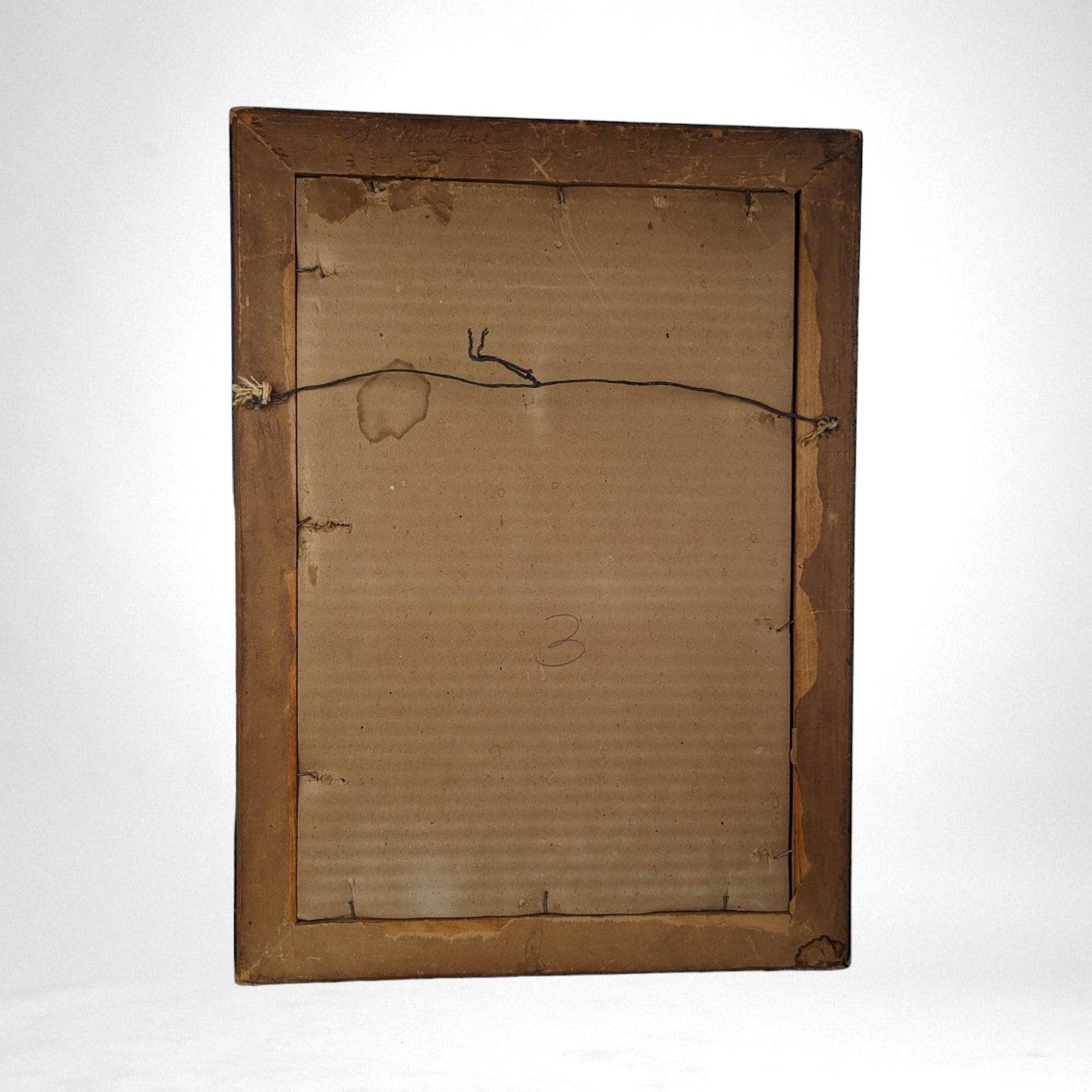 Vintage Print of Angel Michael Defeating Lucifer, 17x13" Framed