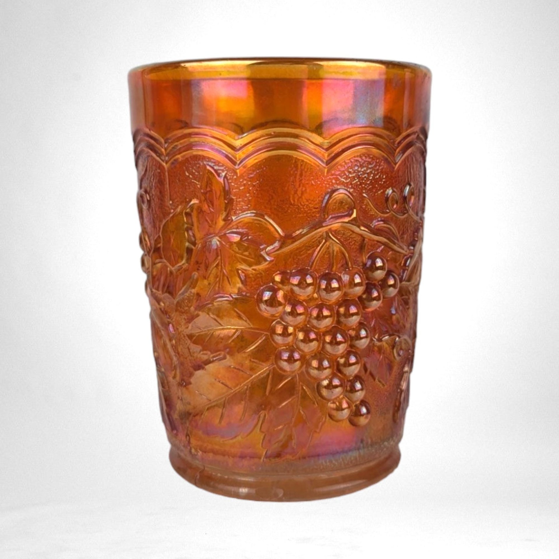 Imperial Glass Marigold Grape Carnival Glass 4" Tumbler
