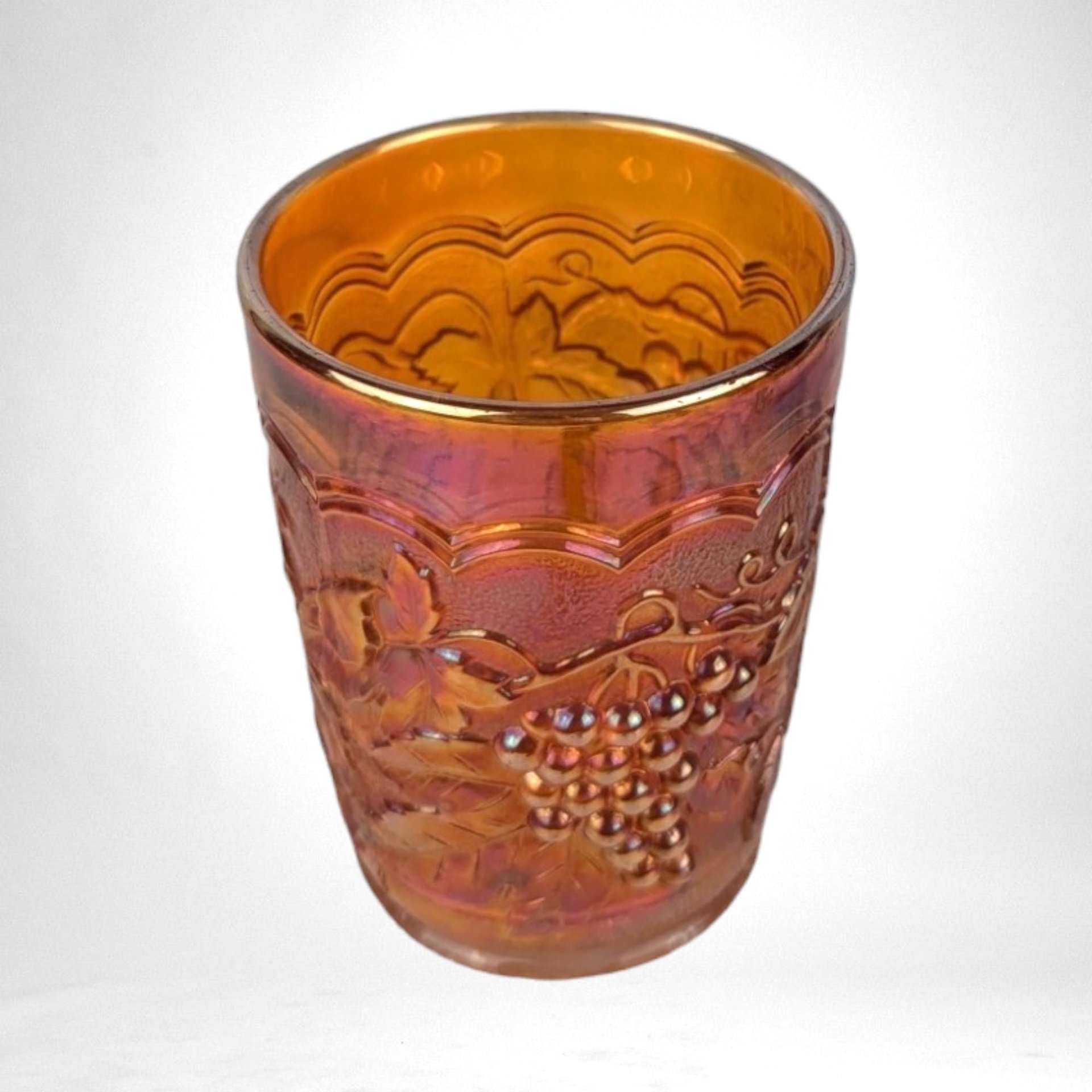 Imperial Glass Marigold Grape Carnival Glass 4" Tumbler