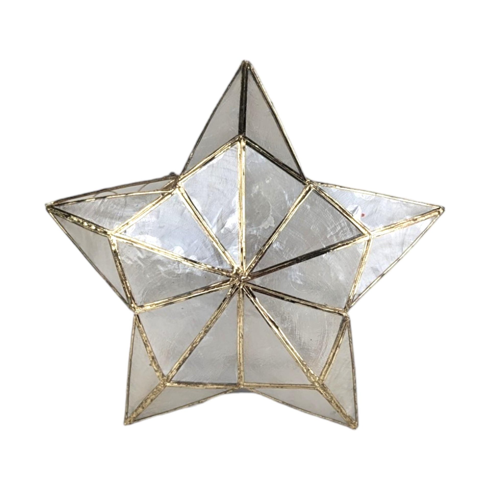 Vintage Capiz Star Tree Topper