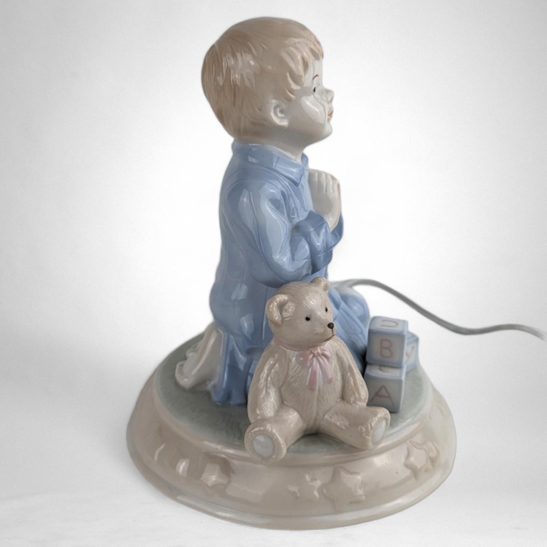 Vintage Praying Boy Porcelain Nightlight