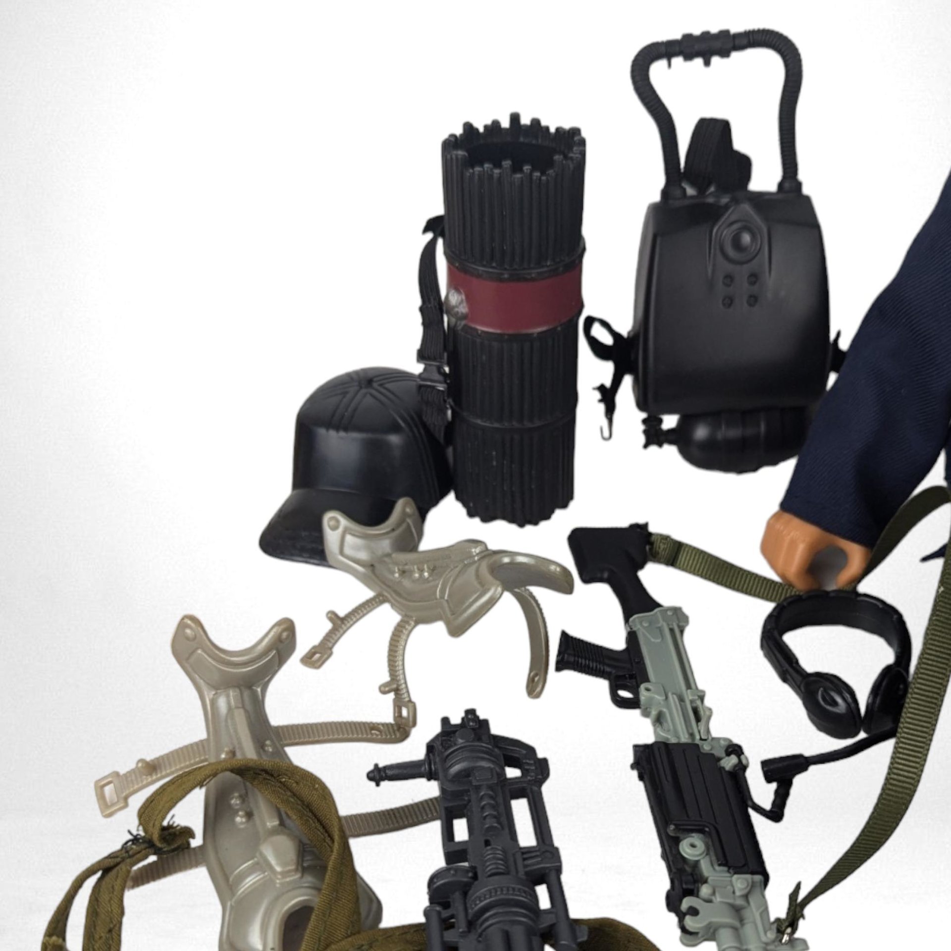 1990s Hasbro GI Joe Action Figure in Blue Outfit | Vintage Collectible Toy with Accessories | Missing Arm | Great for Parts or Restoration