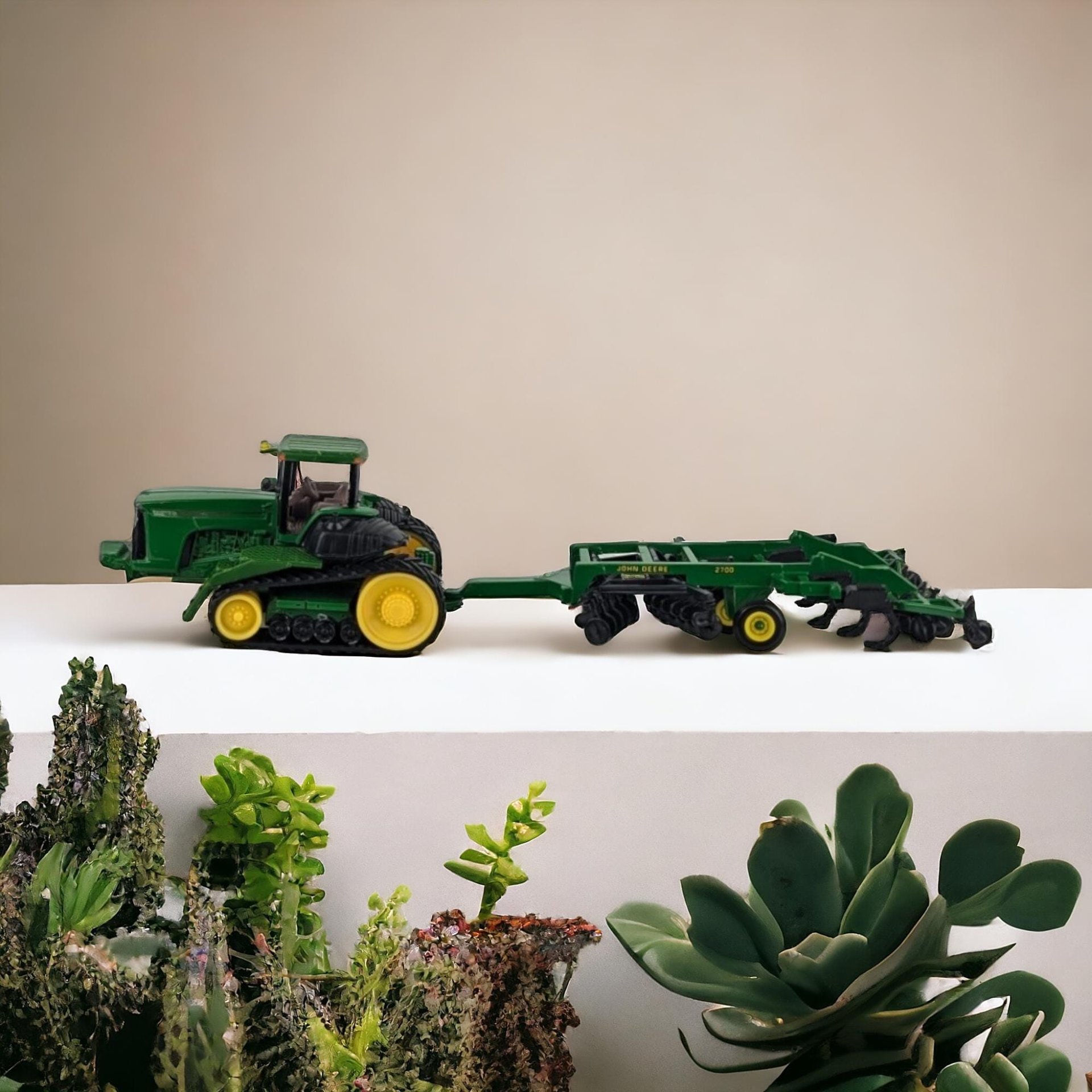Vintage ERTL John Deere Tractor and Mulcher Set | Collectible Die-Cast Toy | Perfect for Farm Toy Enthusiasts