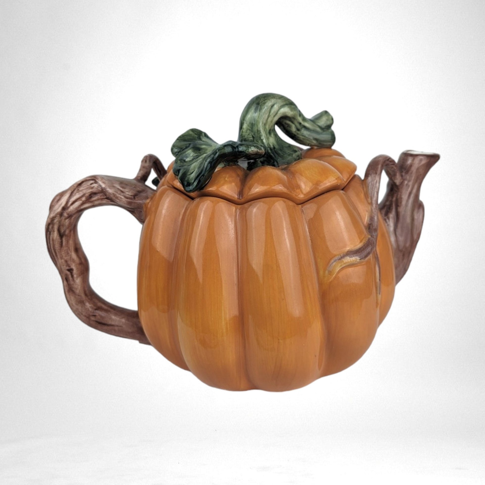 Vintage Kaldun & Bogle Ceramic Pumpkin Teapot