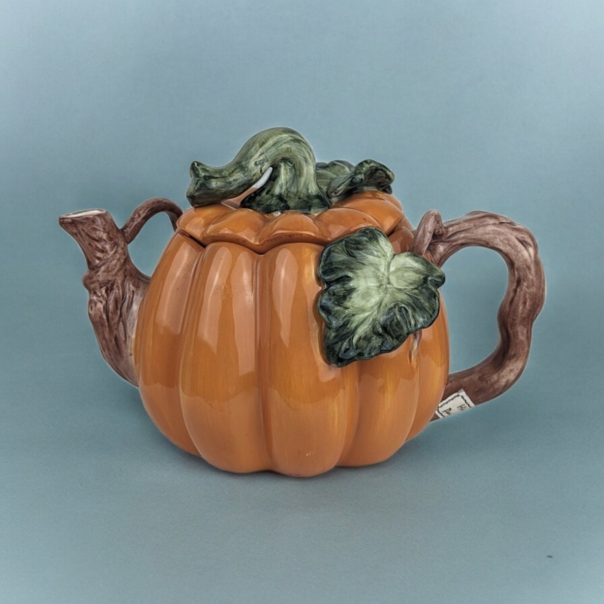 Vintage Kaldun & Bogle Ceramic Pumpkin Teapot