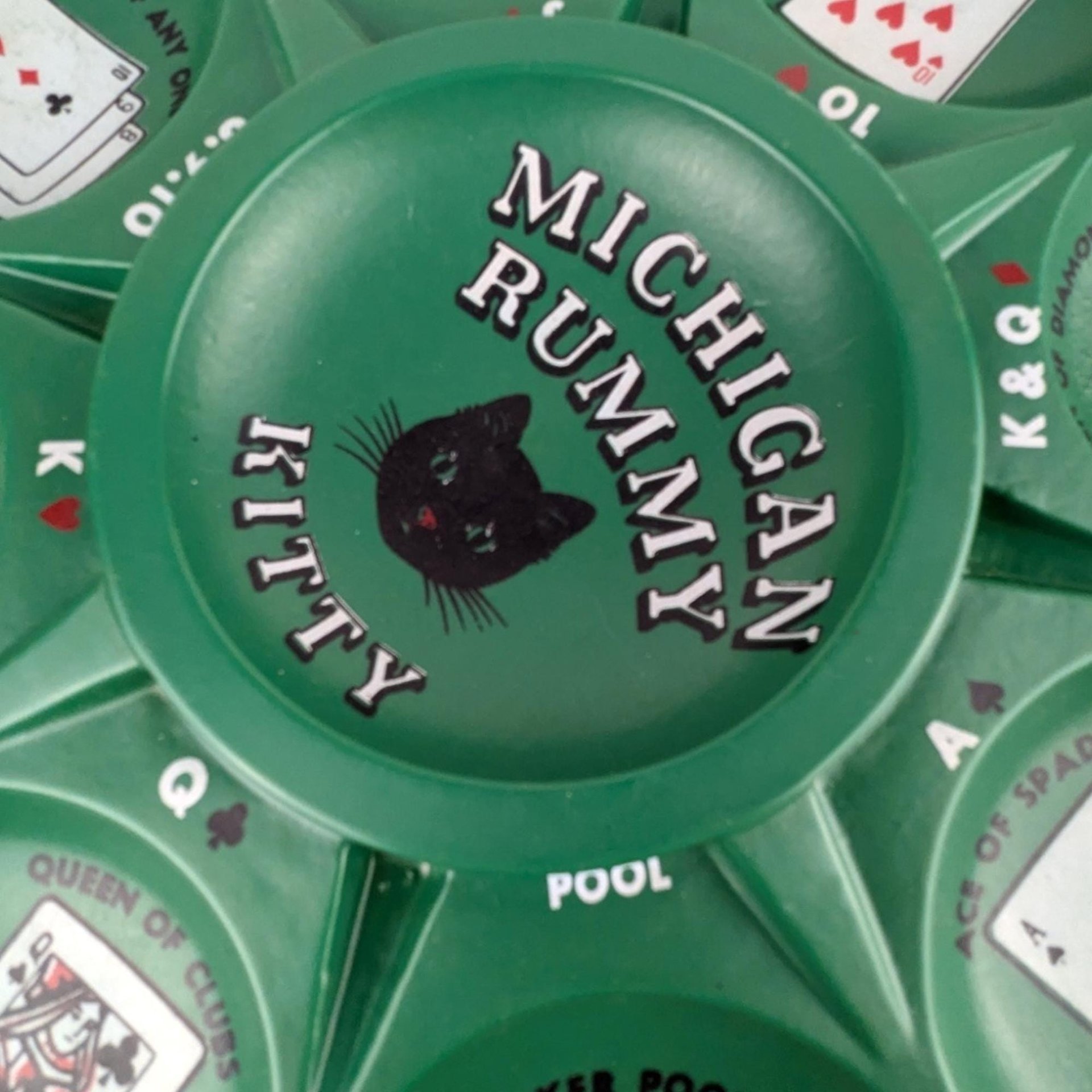 Vintage Transogram Michigan Rummy Plastic Play Tray