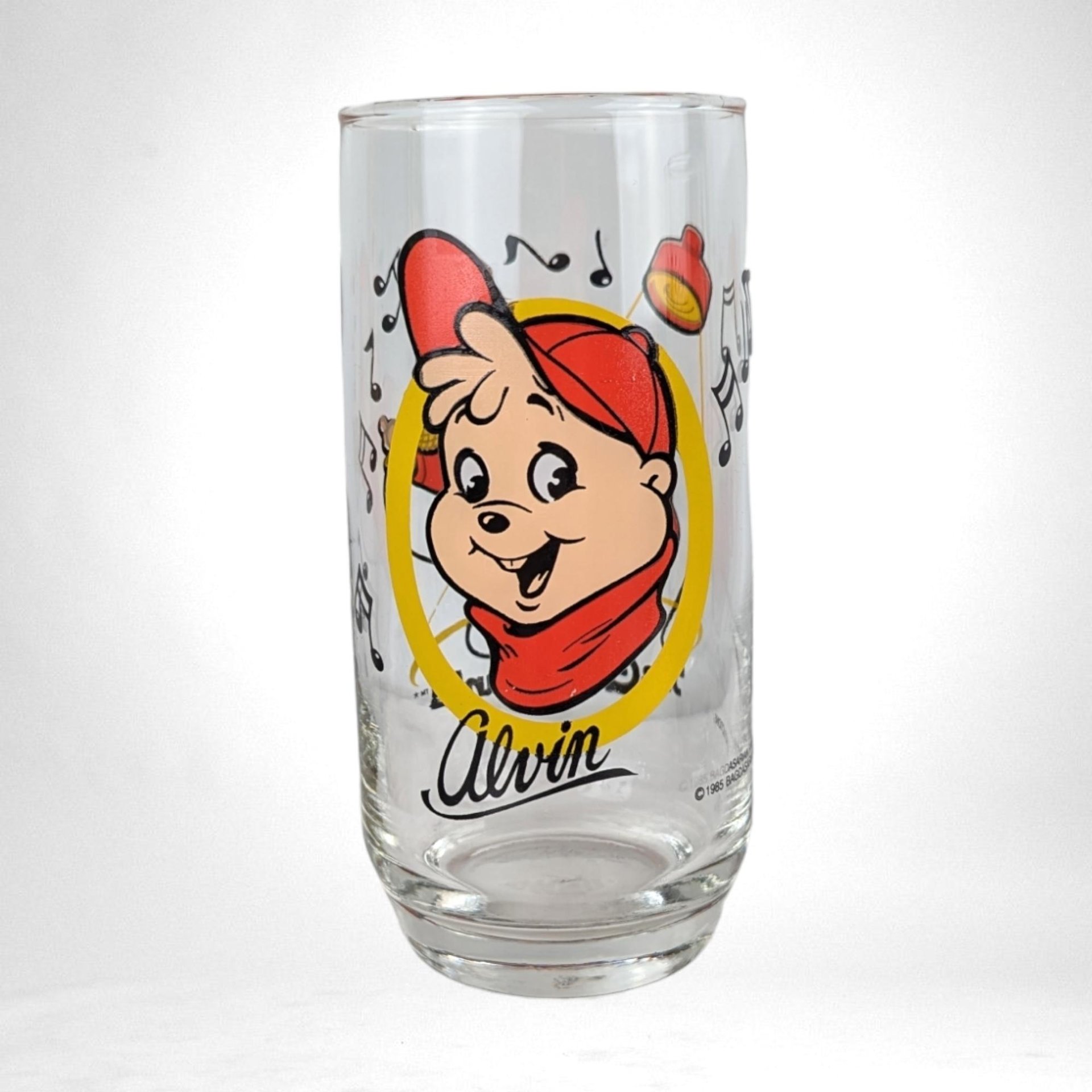 Set of 2 1985 Alvin and the Chipmunks Glasses