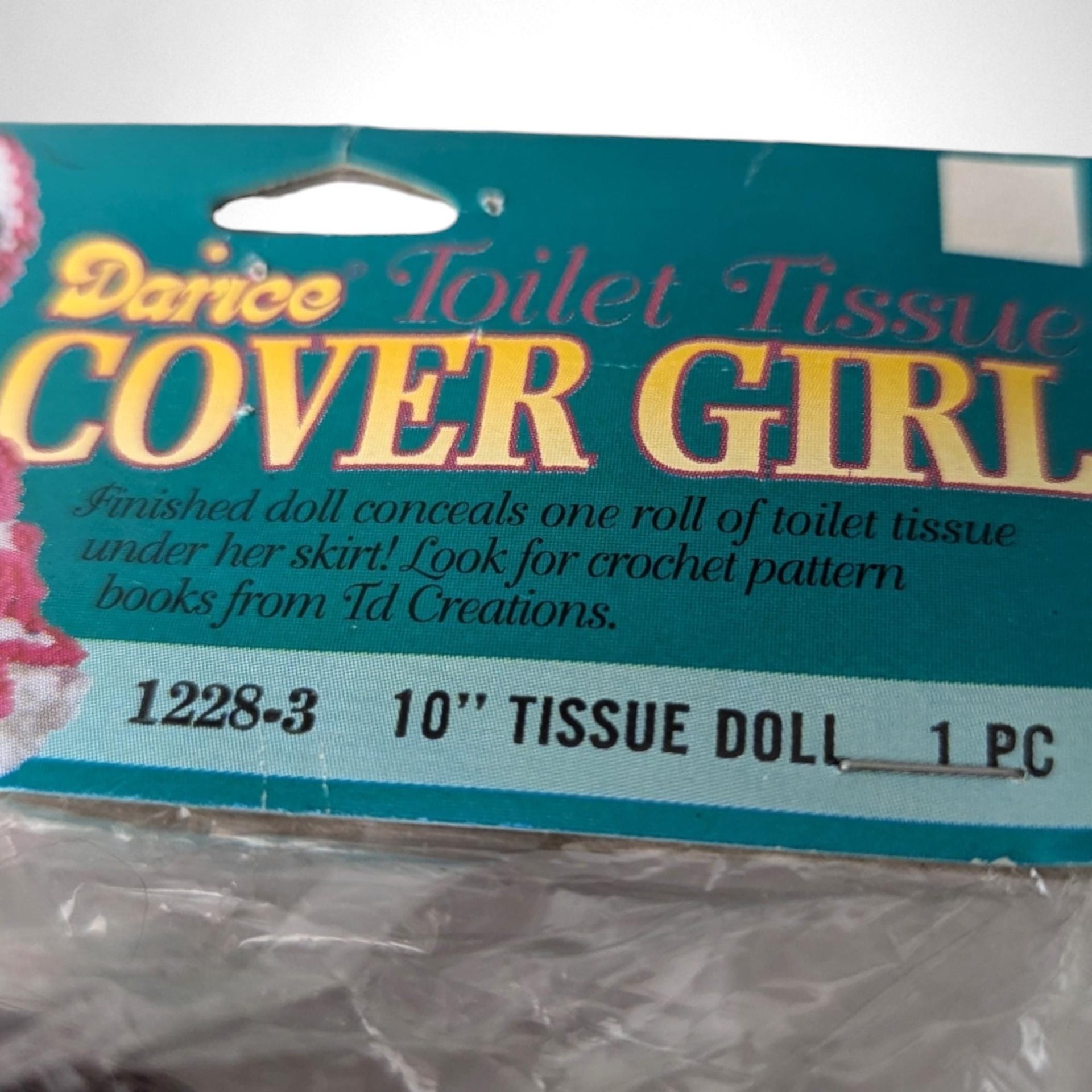 Set of 2 Vintage Darice Toilet Tissue Cover Girls