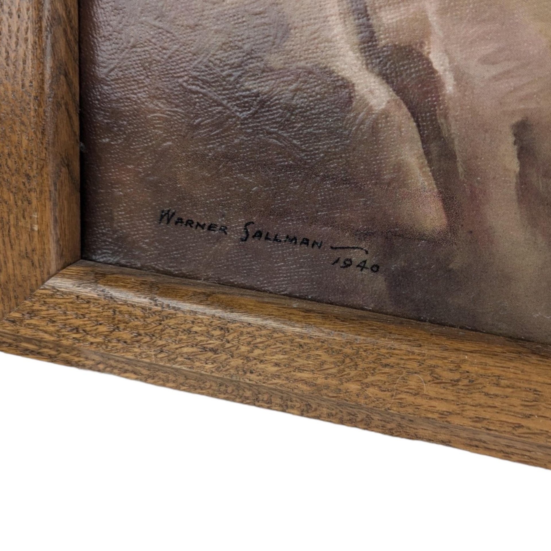 Vintage Warner Sallman Head of Christ Framed Litho (22.5x18.5") Wall Art