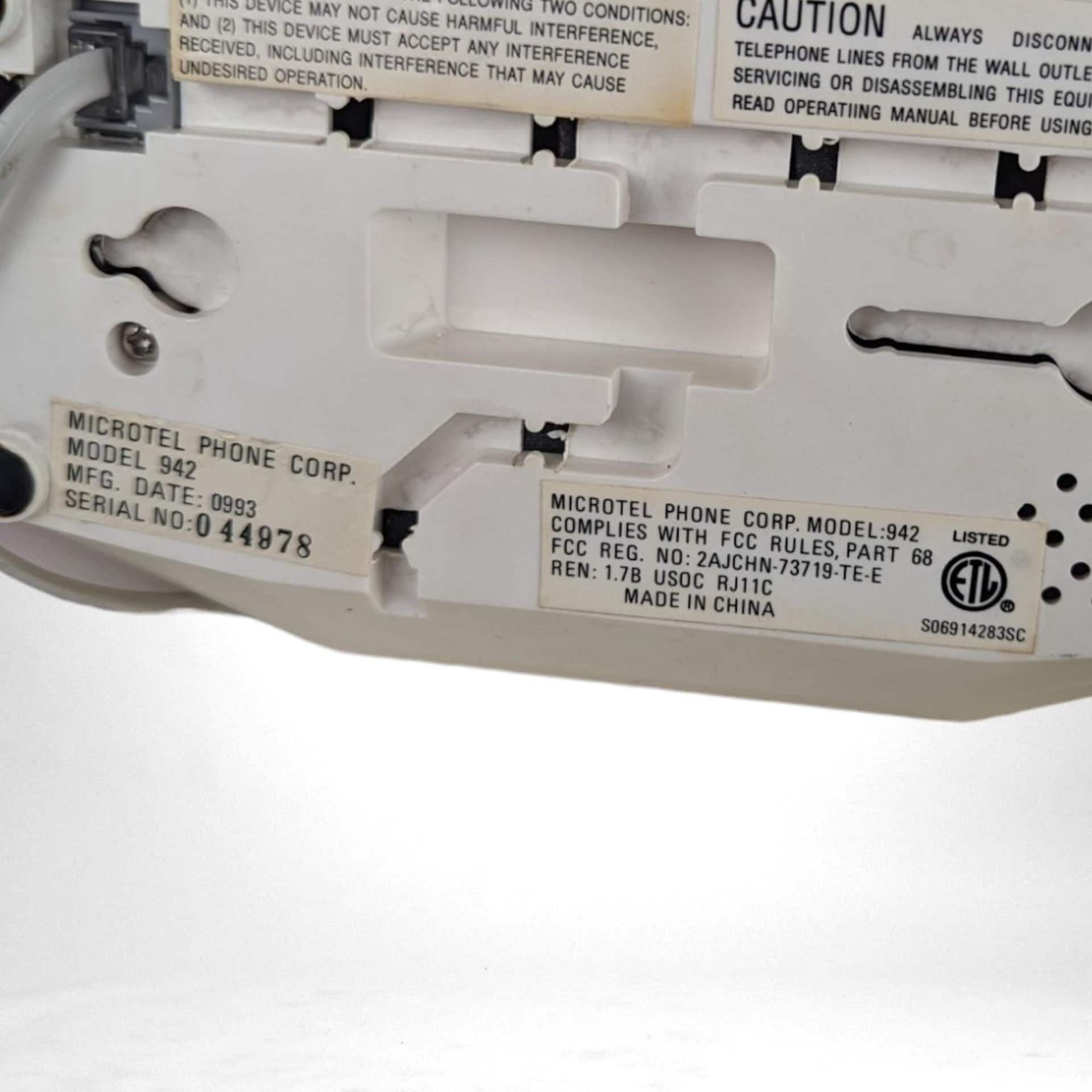 1993 Microtel Push Button Telephone