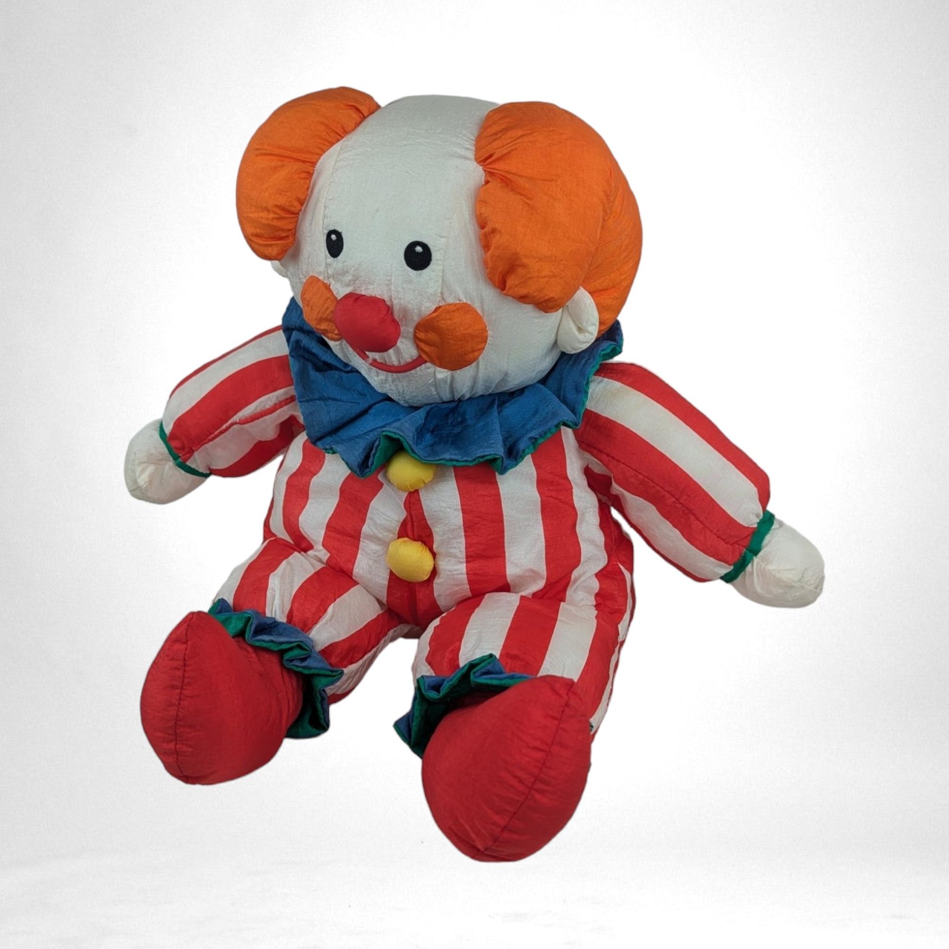 Vintage Plush Clown with Stripes (16")