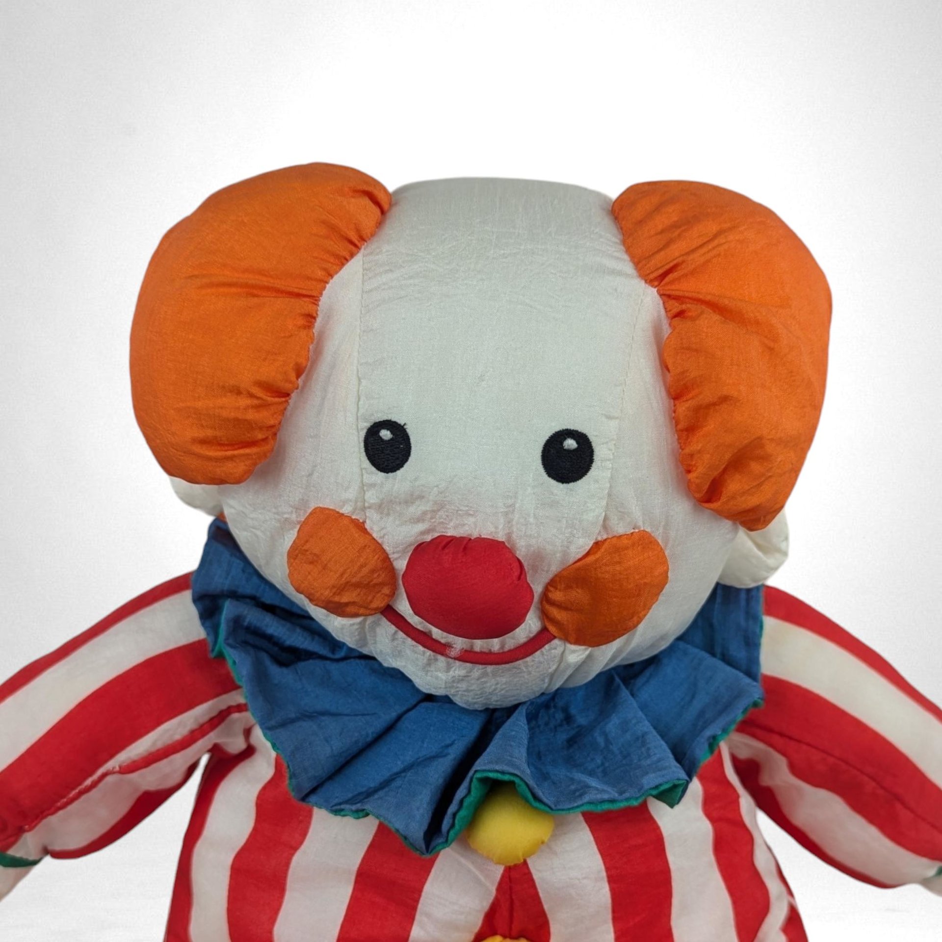 Vintage Plush Clown with Stripes (16")