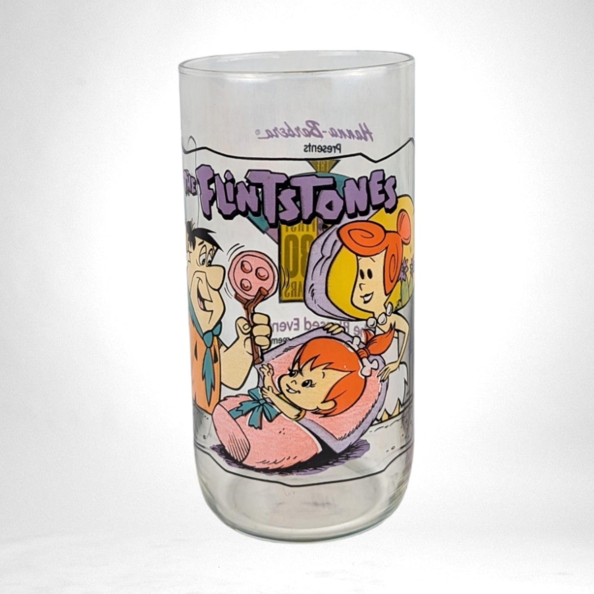 Flintstones Glasses | Set of 4 |  Hardee's 1991 | Fred, Wilma, Barney, Betty