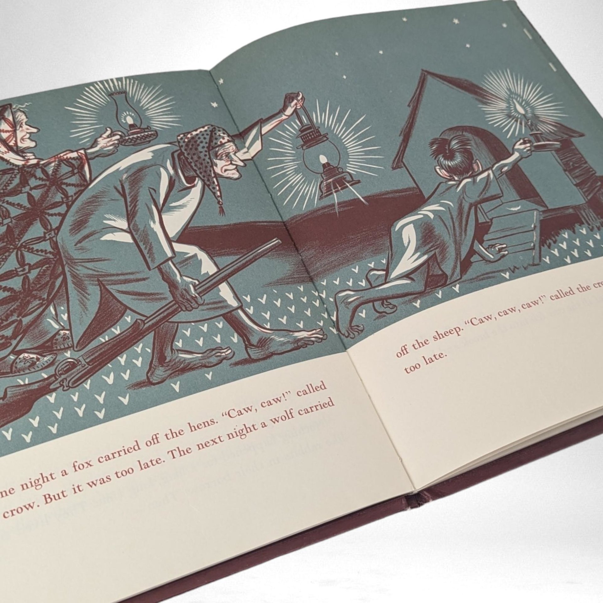 1953 Journey Cake, Ho! by Ruth Sawyer, Illustrated by Robert McCloskey - Vintage Children's Book - Hardcover Book - Mid-Century Kids Book