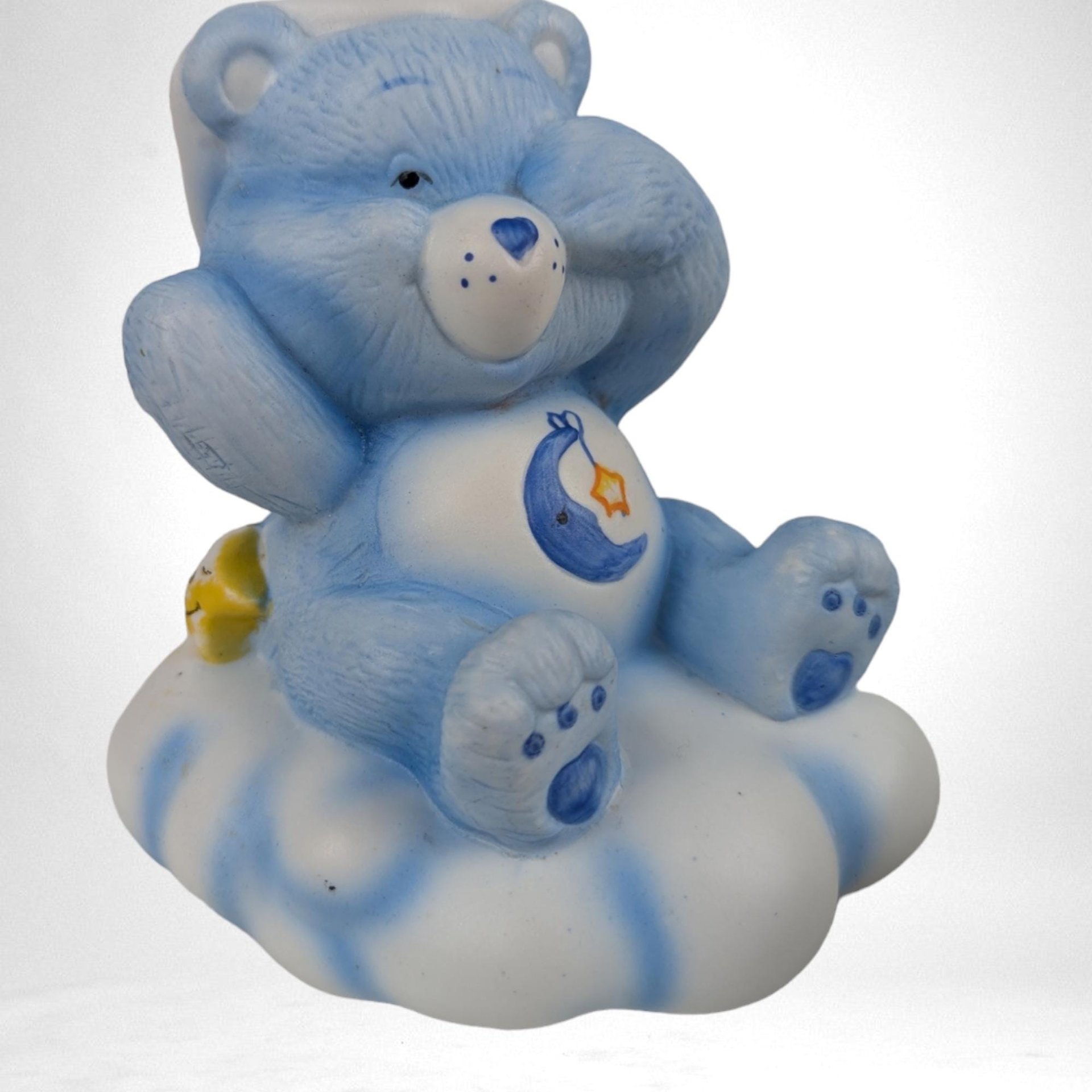 Vintage 80s American Greetings Care Bears Bedtime Bear Lamp, Paint Loss