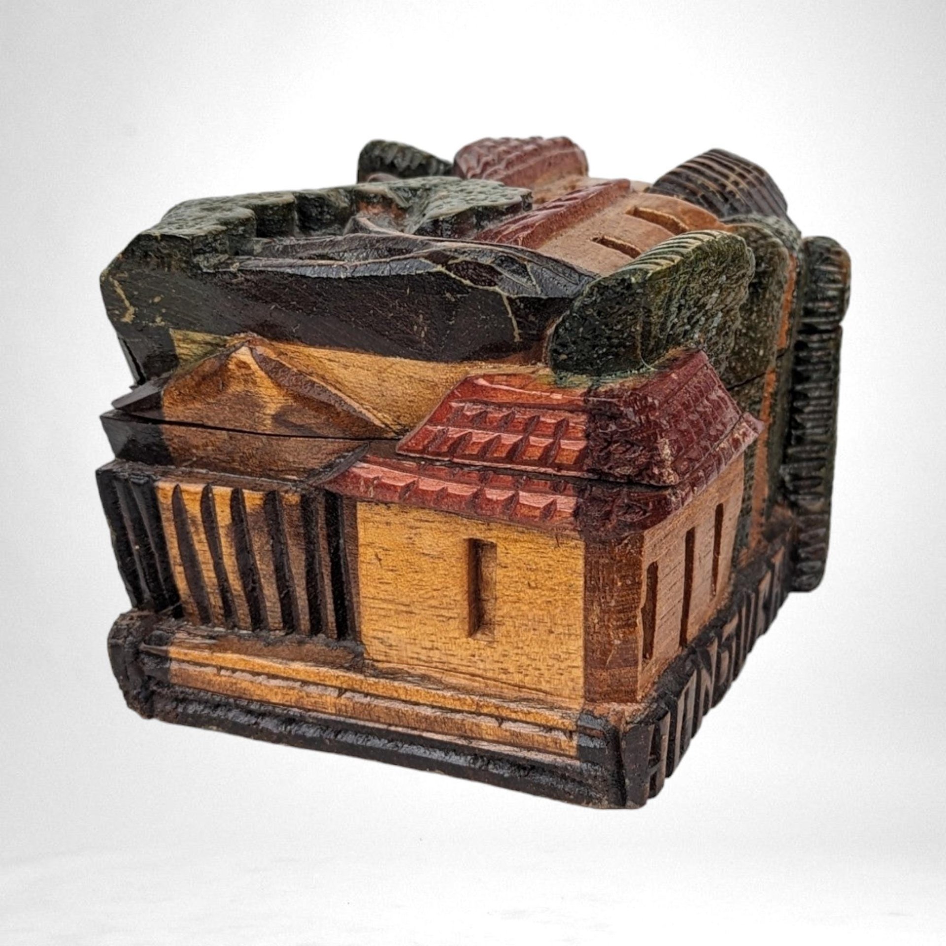 Unique Vintage Dream Box | Hand-Carved Wood | Honduras