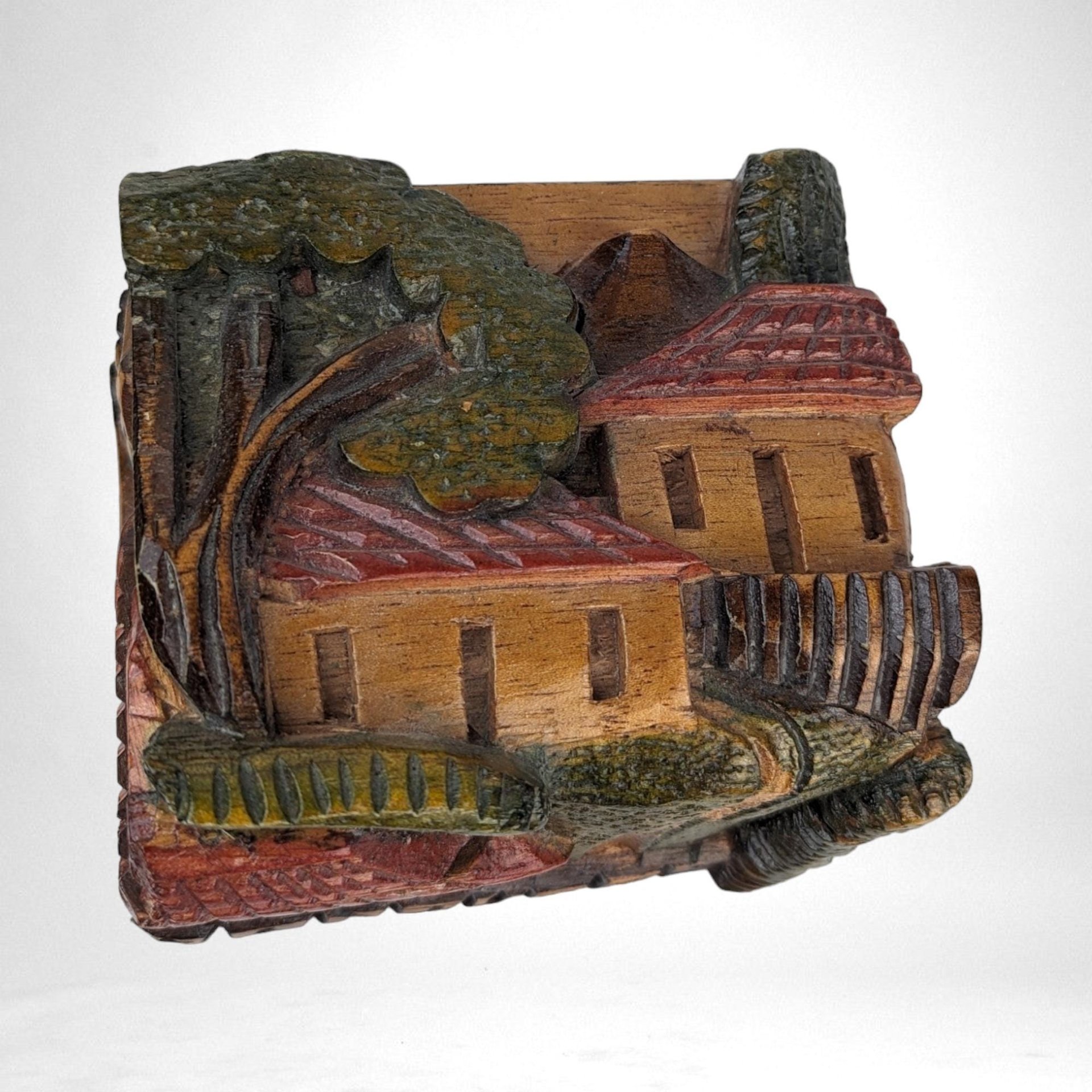 Unique Vintage Dream Box | Hand-Carved Wood | Honduras