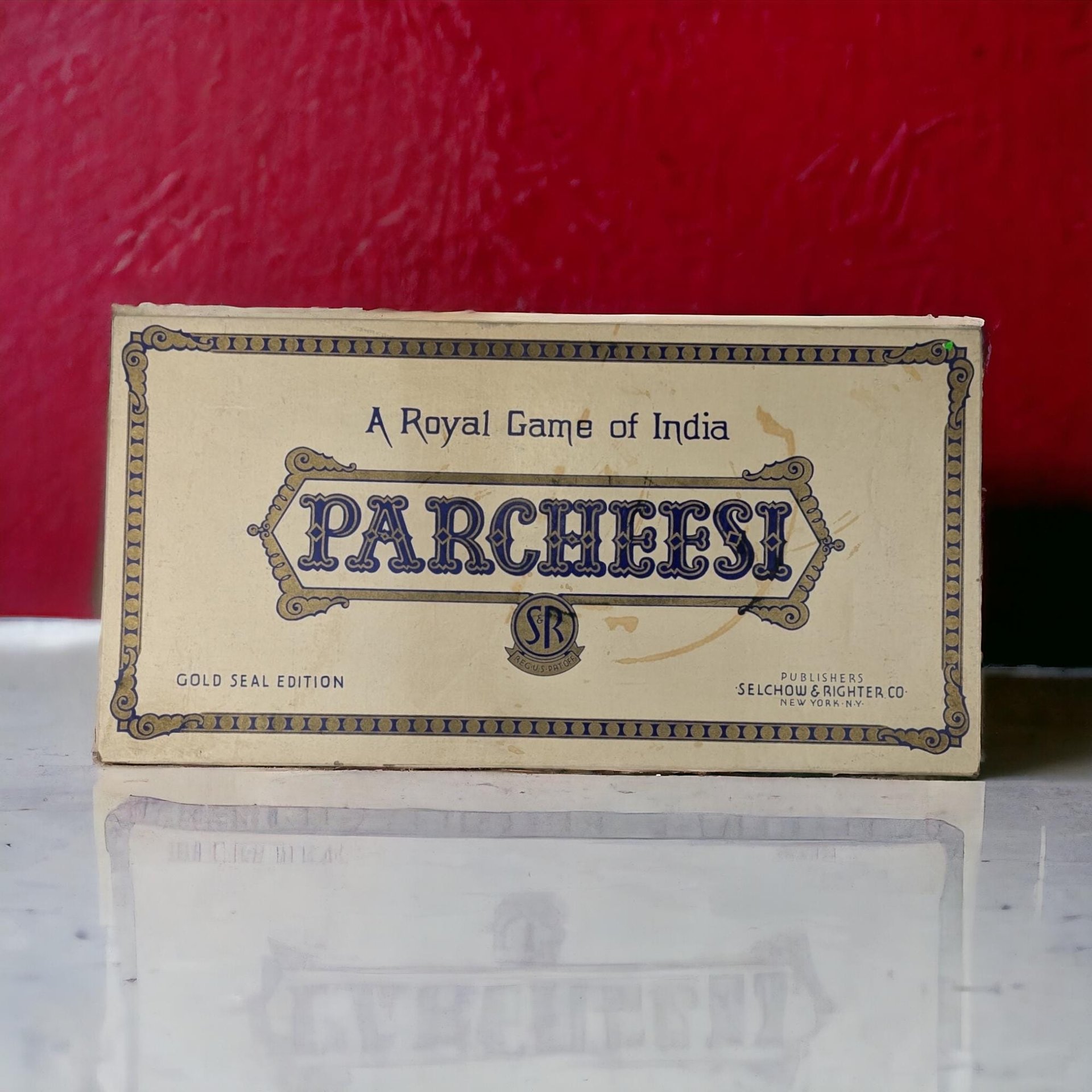 Vintage Parcheesi Game Selchow & Righter | Gold Seal Edition Classic Board Game | Family Fun | Collectible Game Night Treasure