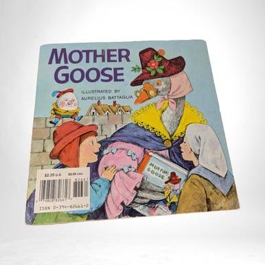 Vintage 1973 Mother Goose Book | Illustrated by Aurelius Battaglia | Classic Nursery Rhymes | 8x8 Softcover