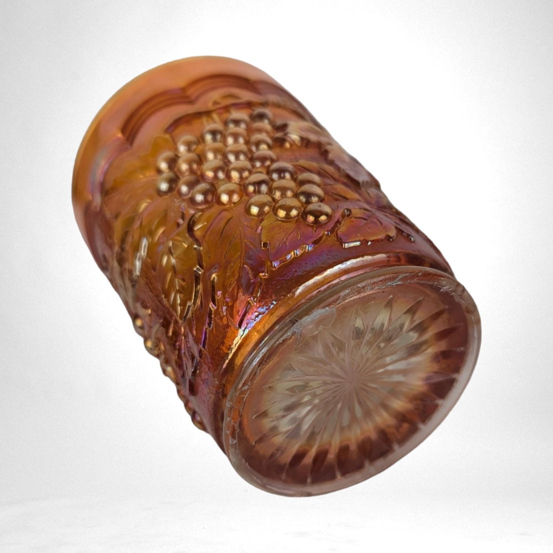 Imperial Glass Marigold Grape Carnival Glass 4" Tumbler