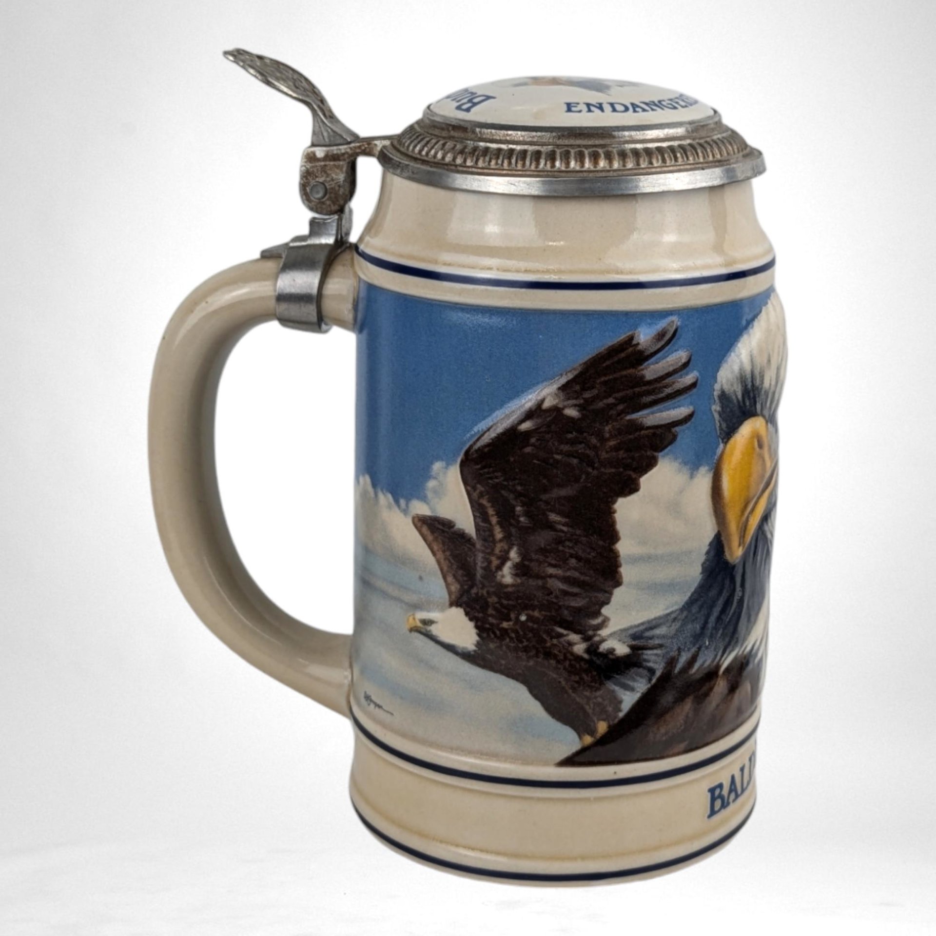 Vintage 1989 Budweiser Anheuser Busch Bald Eagle Stein | Collectible Beer Stein | Americana Decor