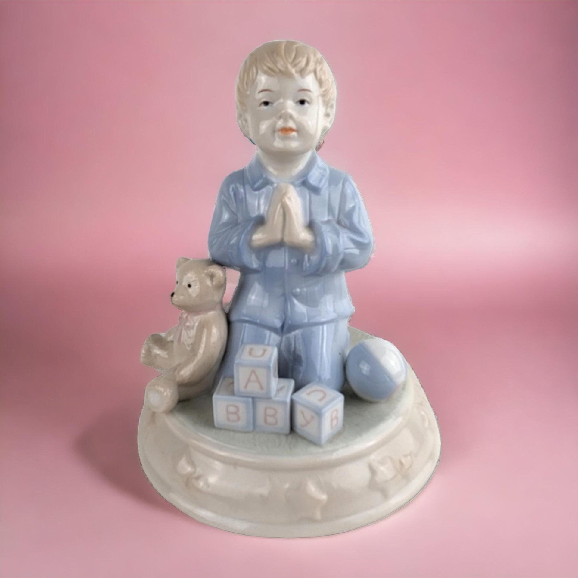 Vintage Praying Boy Porcelain Nightlight