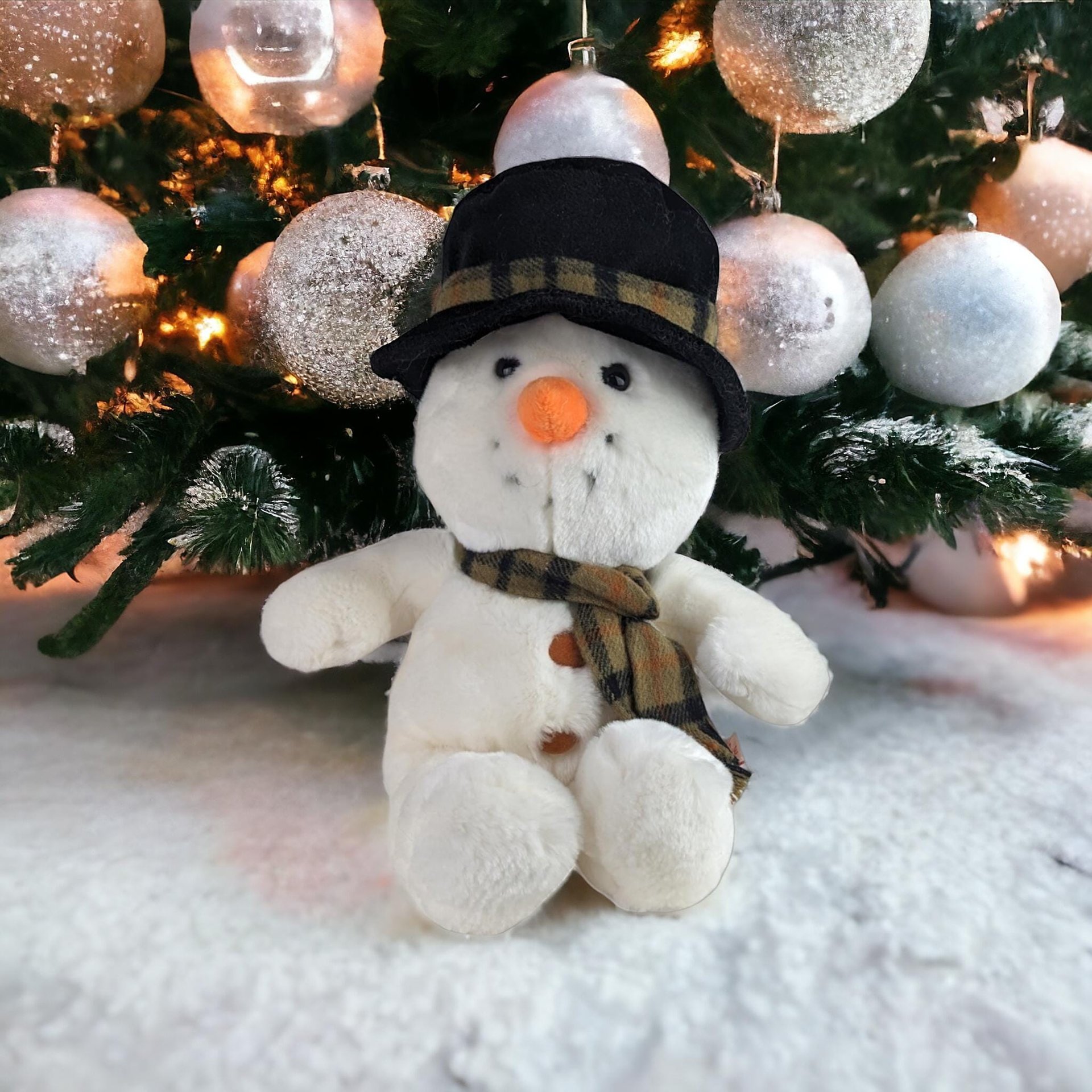 Vintage Russ Snowflake Plush Snowman
