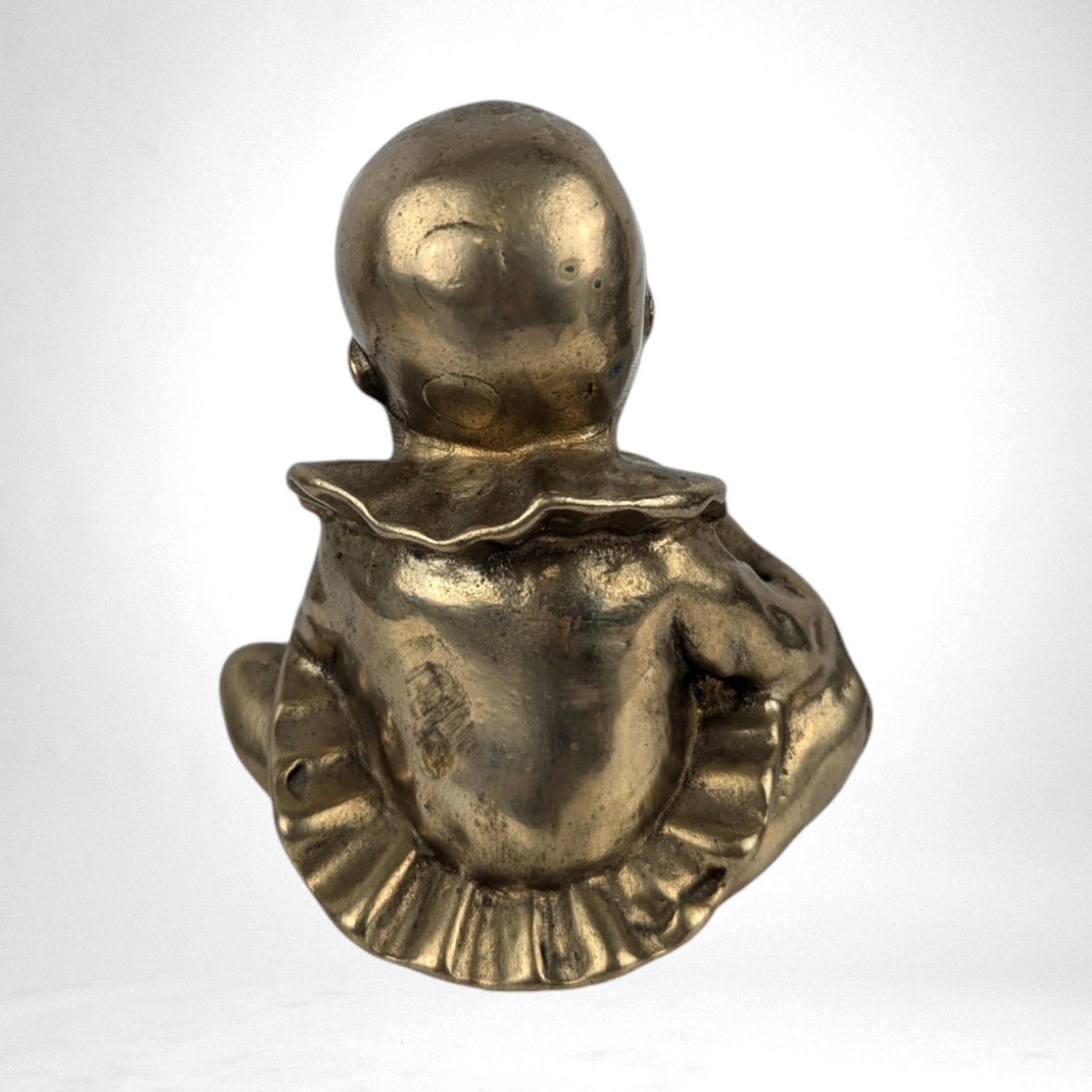 Vintage Brass Pierrot Clown Figure | 5" Tall | Collectible Figurine | Home Decor Accent | Gift for Clown Enthusiast