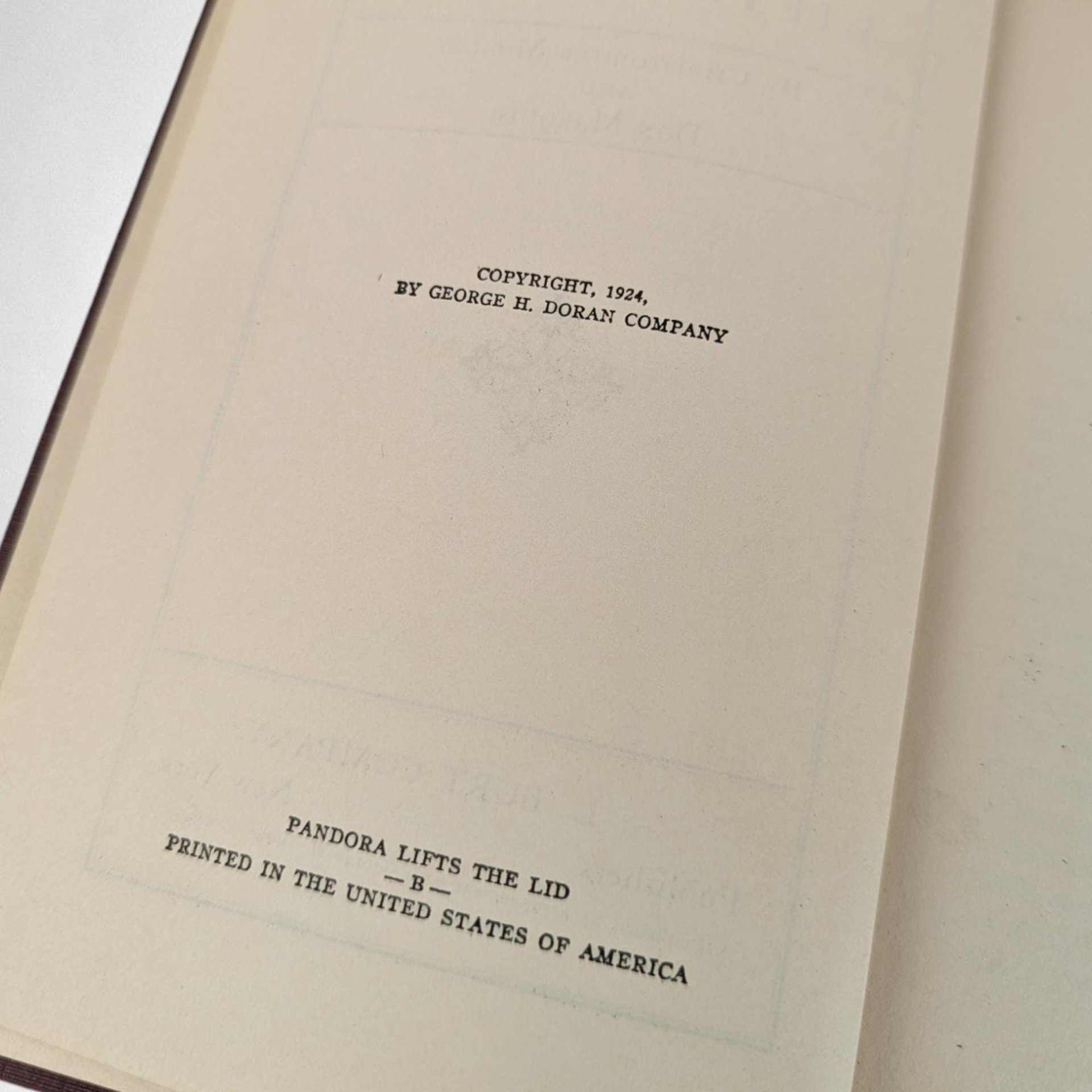 1924 Pandora Lifts the Lid by Christopher Morley & Don Marquis | Vintage Hardcover | A. L. Burt Company | Literary Classic