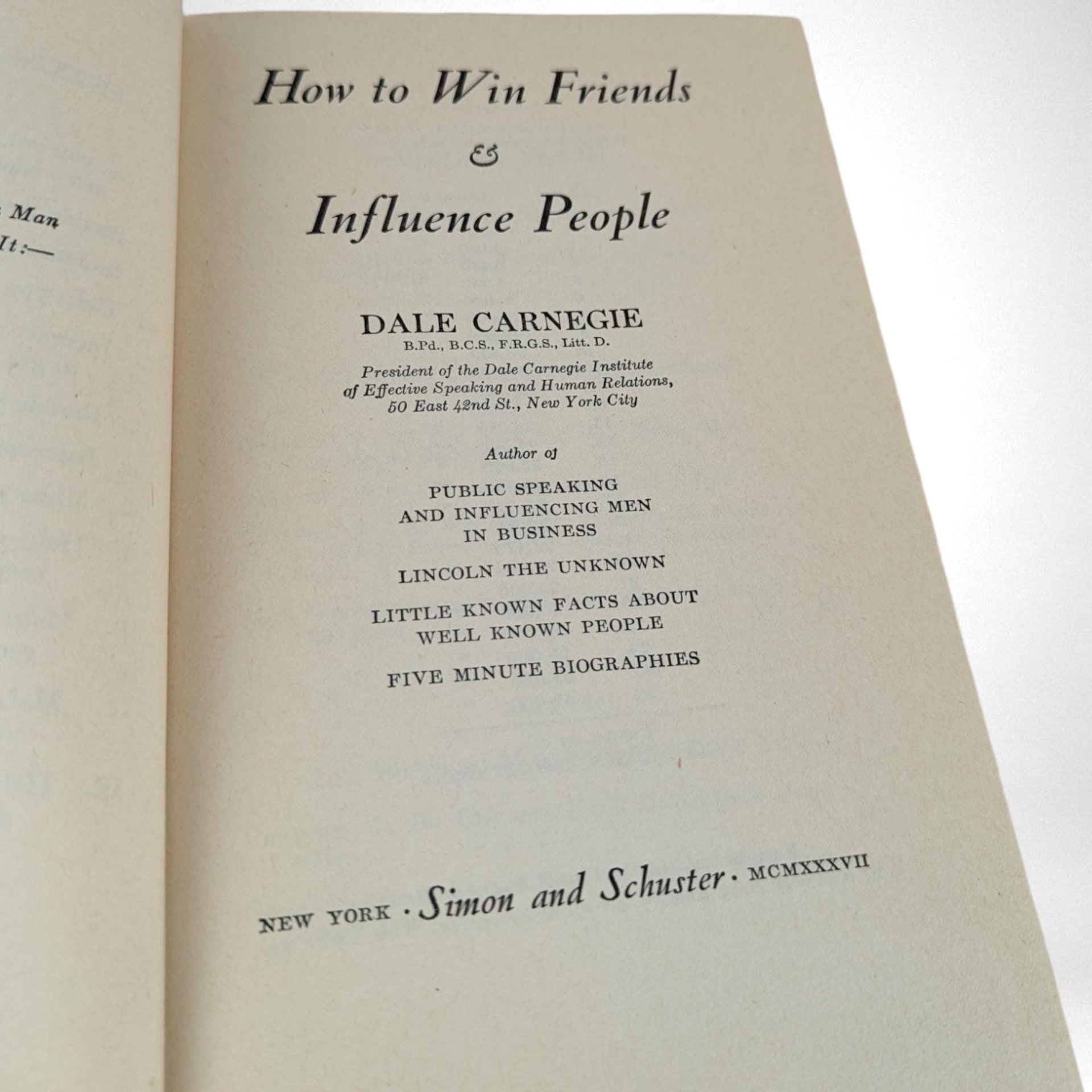 1936 How to Win Friends and Influence People by Dale Carnegie | Vintage Self-Help Book | Timeless Communication Advice