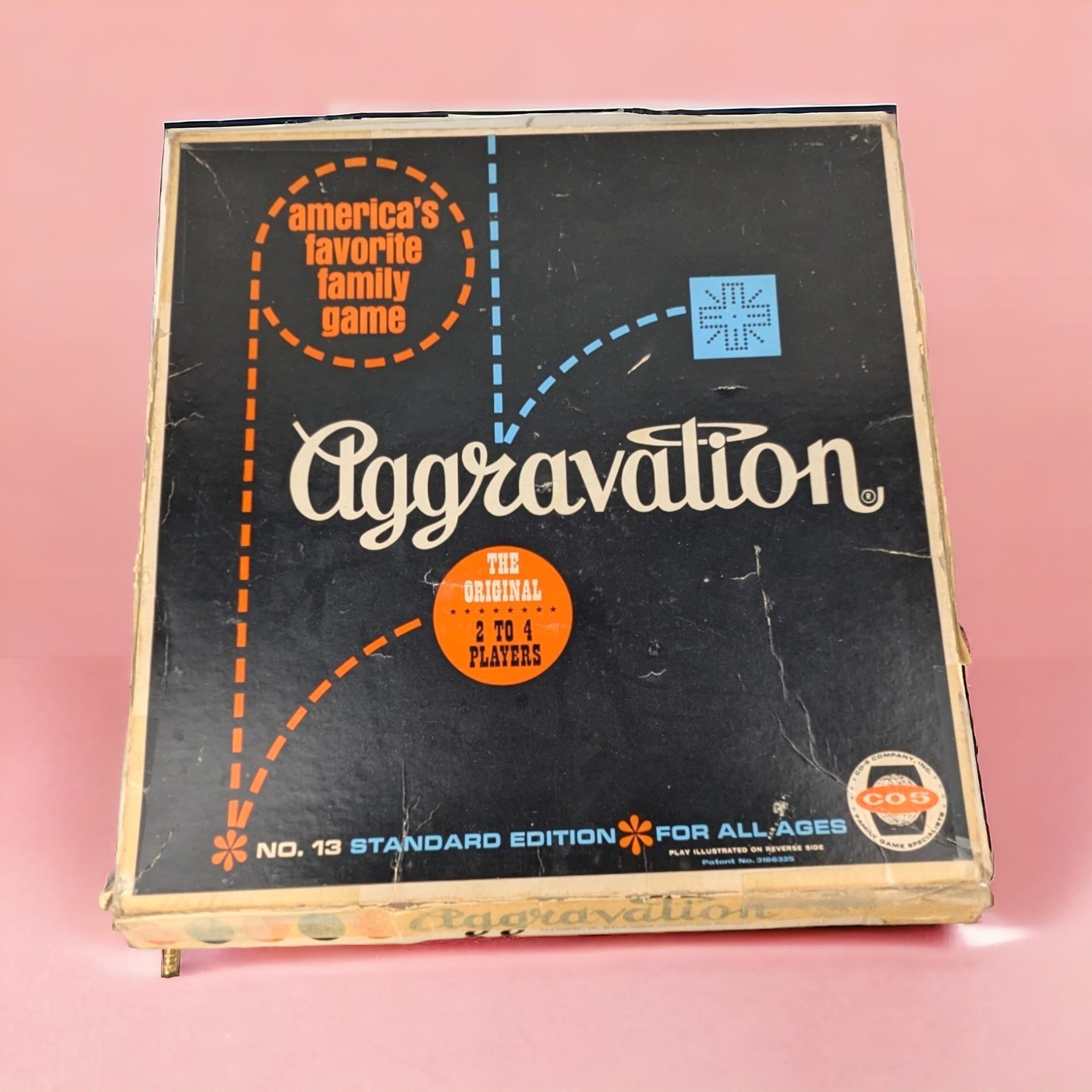 Vintage 1962 Game Co-5 Aggravation Game | Classic Family Board Game | Nostalgic Fun for Game Night | Rare Collectible