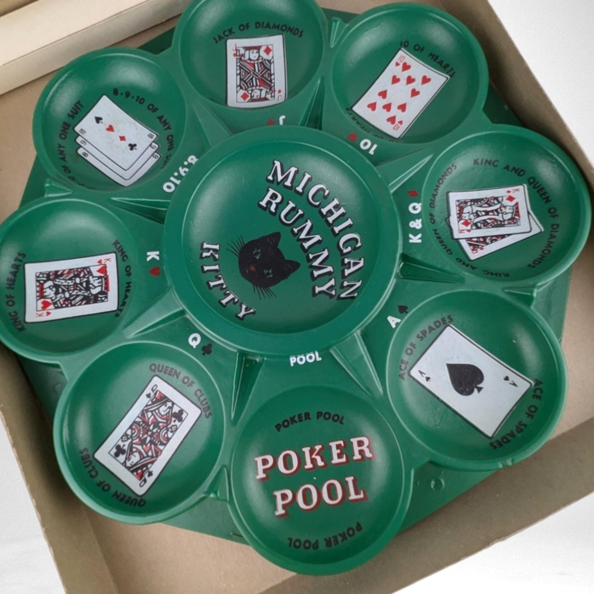 Vintage Transogram Michigan Rummy Plastic Play Tray