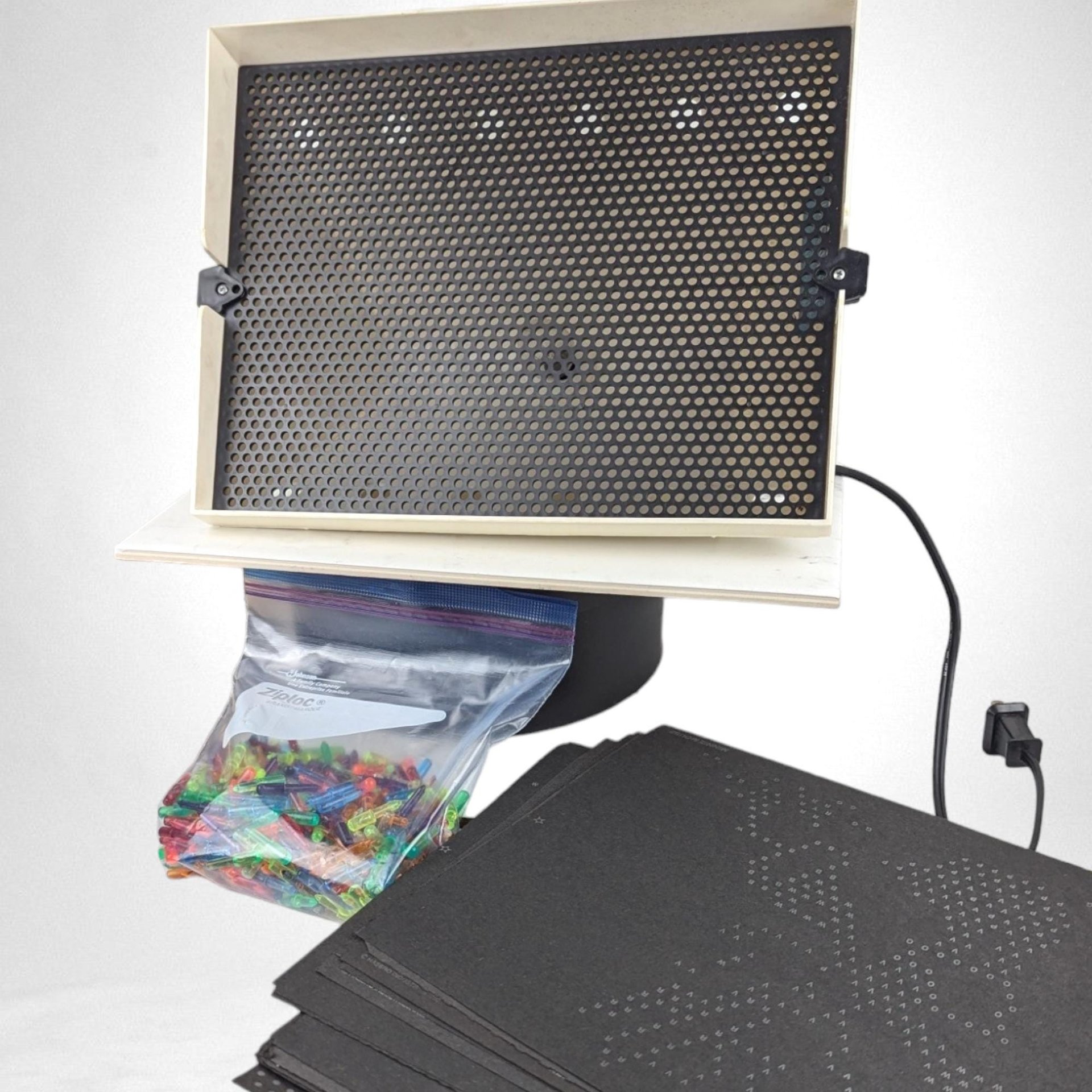 Vintage 1968 Hasbro Lite-Brite - Magic Screen, Glowing Art! - Complete with Extra Papers - Retro Toy